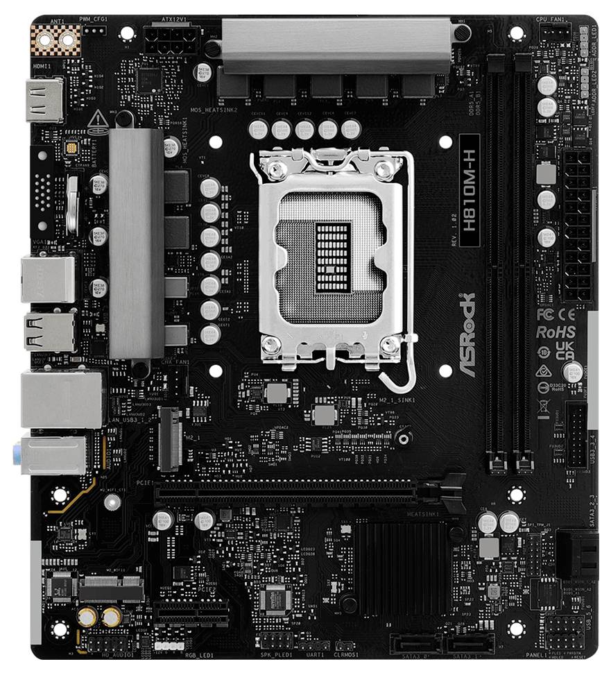 ASRock H810M-H Mainboard Sockel (PC) Intel® LGA 1851 Formfaktor (Details) Micro-ATX Mainboard-Chipsatz Intel® H810