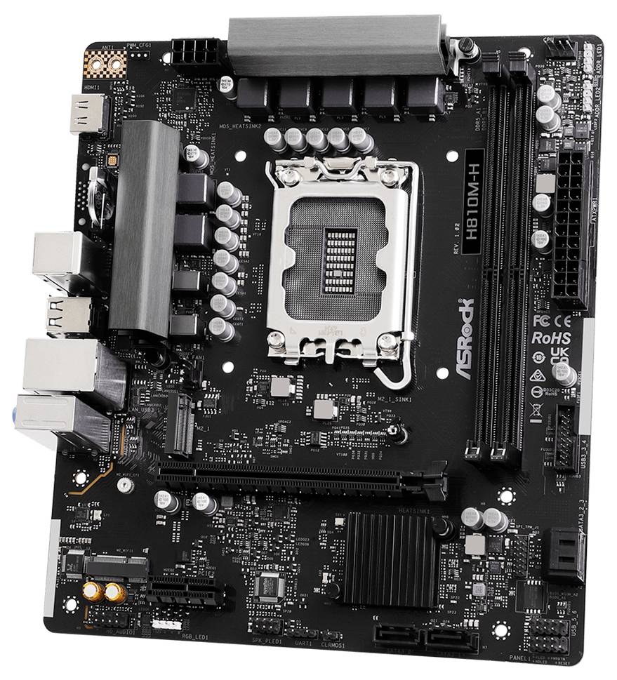 ASRock H810M-H Mainboard Sockel (PC) Intel® LGA 1851 Formfaktor (Details) Micro-ATX Mainboard-Chipsatz Intel® H810