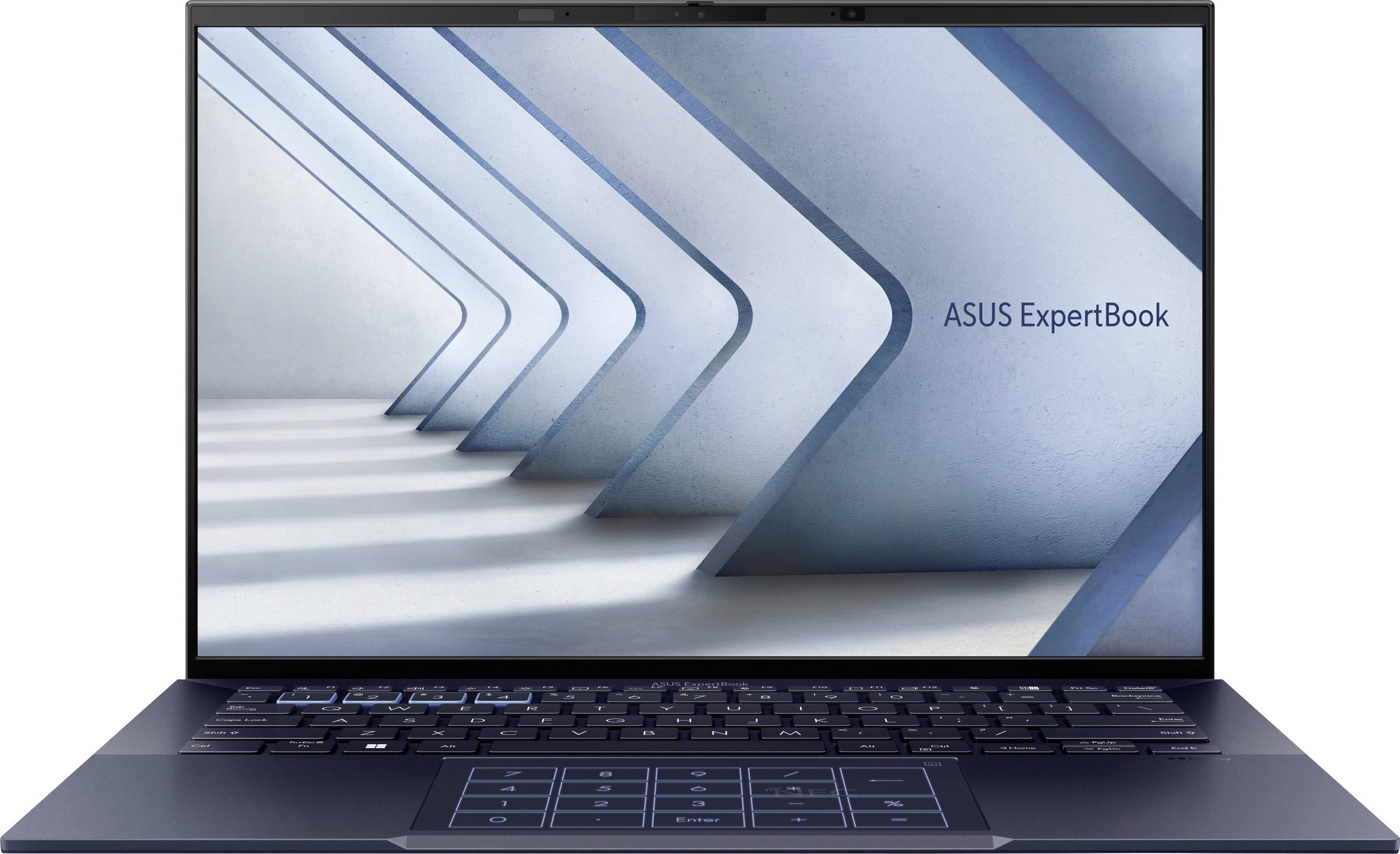 Asus Notebook ExpertBook B9 OLED 35.6cm (14 Zoll) WQXGA+ Intel® Core™ Ultra 7 150U 16GB RAM 512GB SSD Deutsch, QWERTZ Intel Schwar
