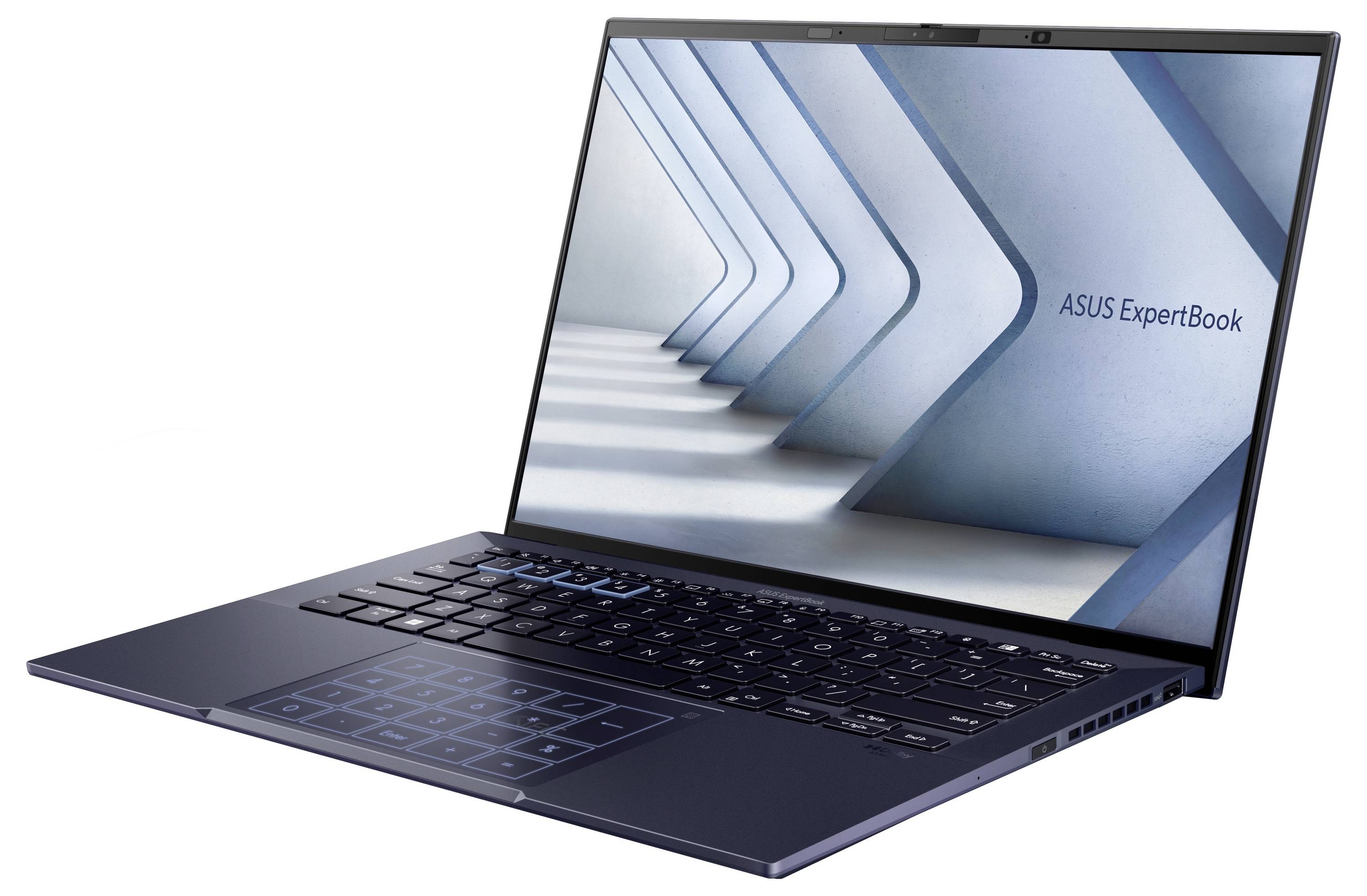 Asus Notebook ExpertBook B9 OLED 35.6cm (14 Zoll) WQXGA+ Intel® Core™ Ultra 7 150U 16GB RAM 512GB SSD Deutsch, QWERTZ Intel Schwar