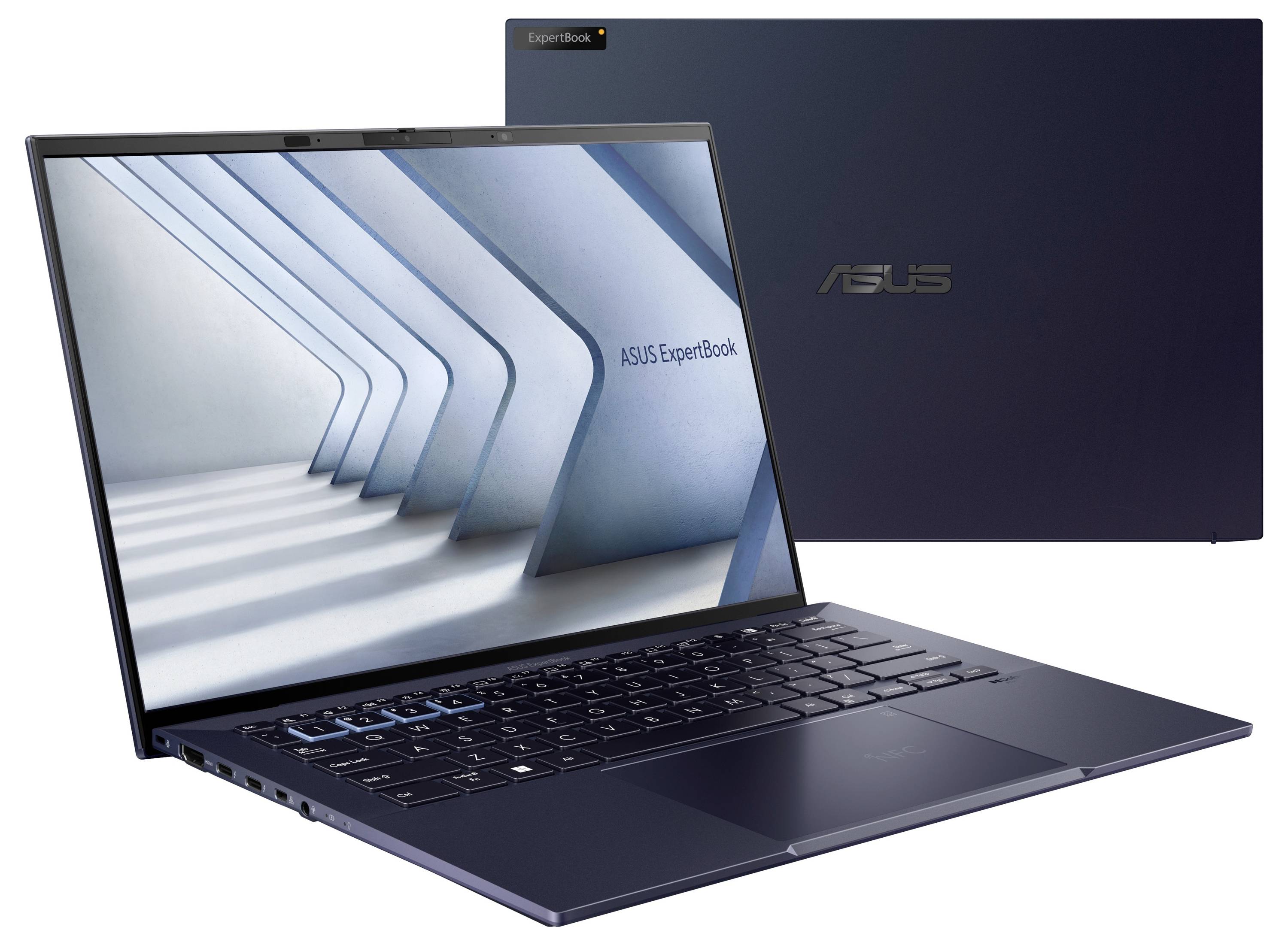 Asus Notebook ExpertBook B9 OLED 35.6cm (14 Zoll) WQXGA+ Intel® Core™ Ultra 7 150U 16GB RAM 512GB SSD Deutsch, QWERTZ Intel Schwar