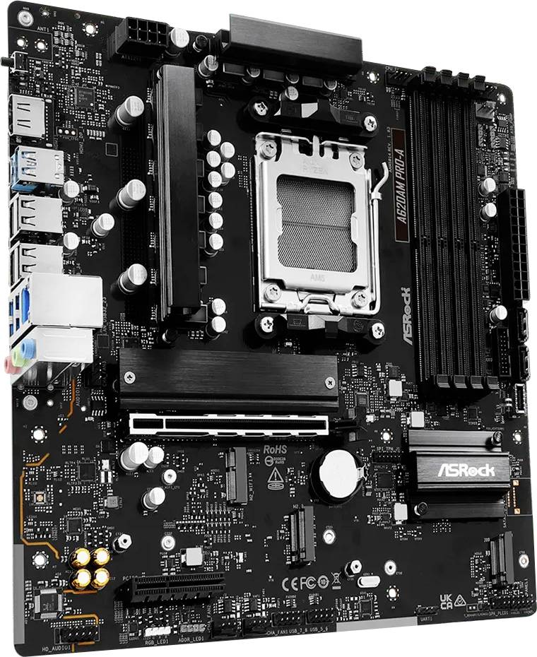 ASRock A620AM Pro-A Mainboard Sockel (PC) AMD® AM5 Formfaktor (Details) Micro-ATX Mainboard-Chipsatz AMD® A620A