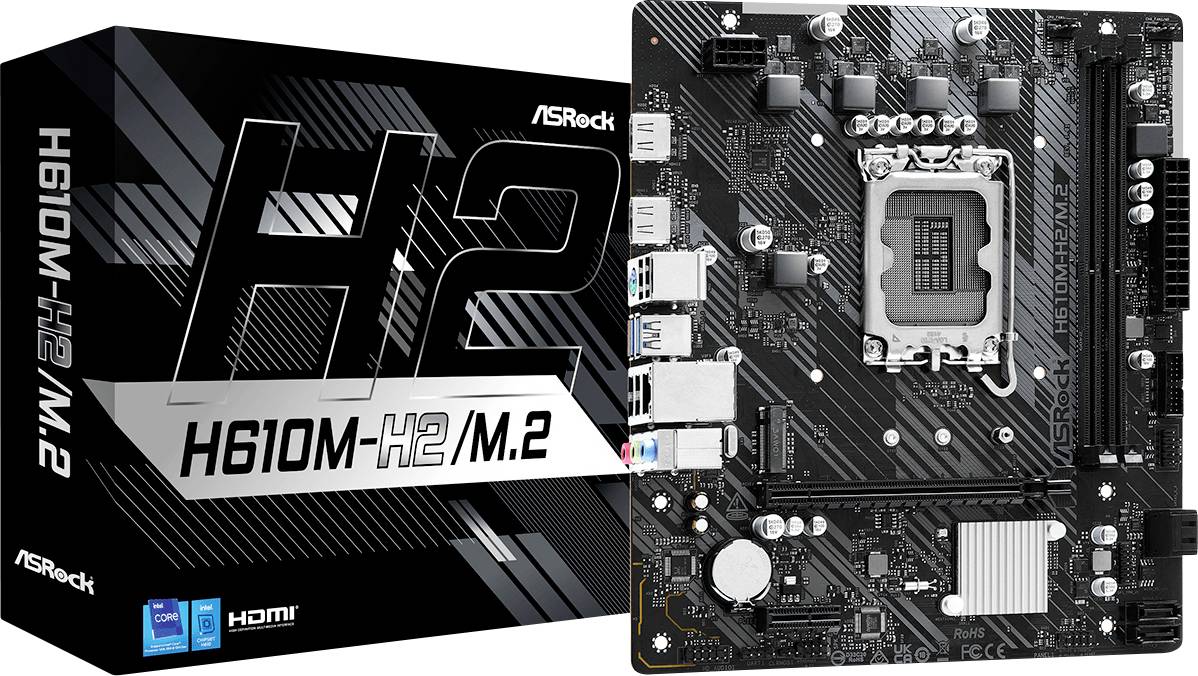 ASRock H610M-H2/M.2 Mainboard Sockel (PC) Intel® 1700 Formfaktor (Details) Micro-ATX Mainboard-Chipsatz Intel® H610