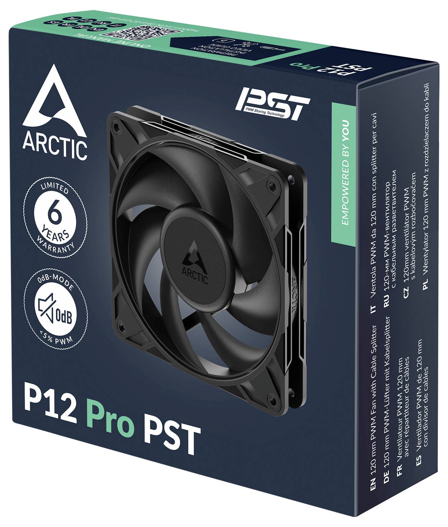 Arctic P12 Pro PST PC-Gehäuse-Lüfter Schwarz