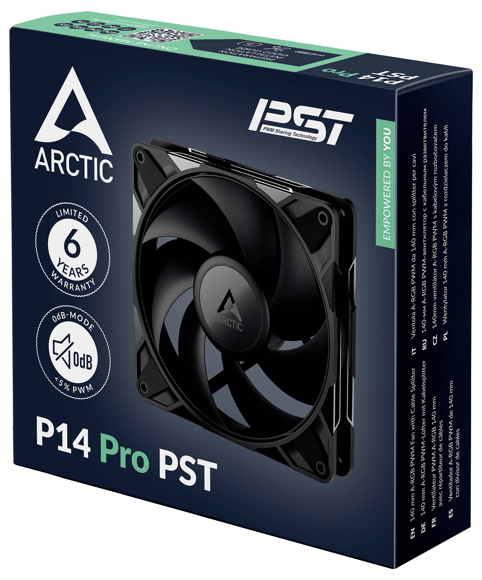 Arctic P14 Pro PST PC-Gehäuse-Lüfter Schwarz