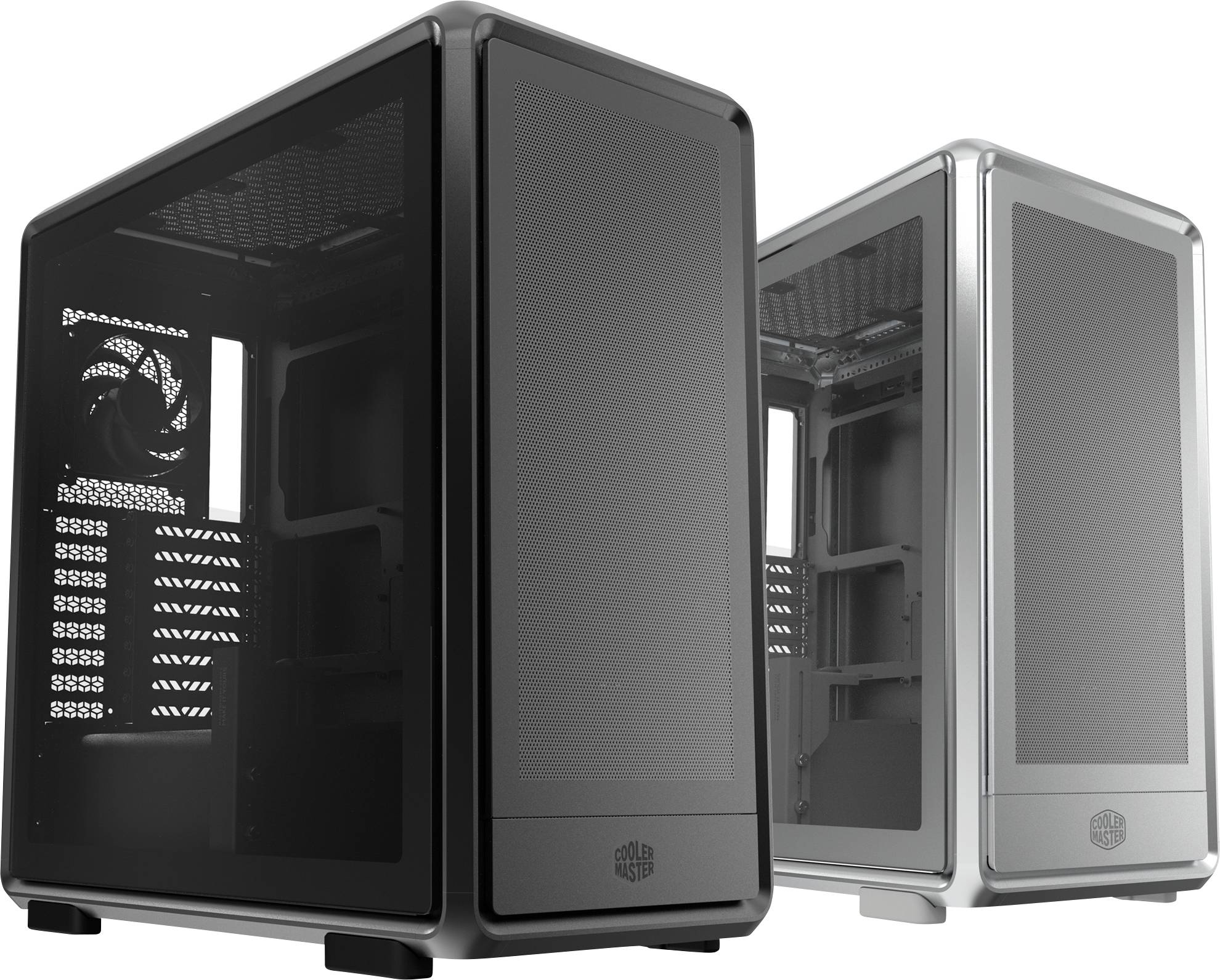 Cooler Master MasterFrame 600 Mesh Bl Midi-Tower PC-Gehäuse Schwarz 3 Vorinstallierte LED Lüfter, Seitenfenster, Staubfilter