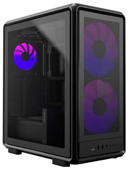 Cooler Master MasterFrame 500 Mesh AR Midi-Tower PC-Gehäuse Schwarz 3 Vorinstallierte LED Lüfter, Seitenfenster, Staubfilter