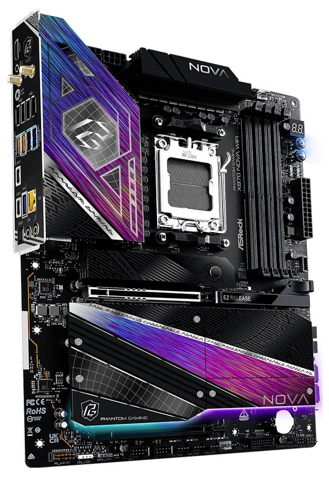 ASRock X870 Mainboard Sockel (PC) AMD® AM5 Formfaktor (Details) ATX Mainboard-Chipsatz AMD® X870