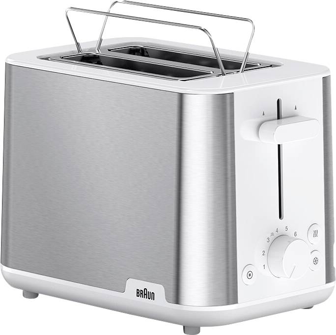 Braun HT 1510 WH Toaster BPA-frei Edelstahl, Weiß