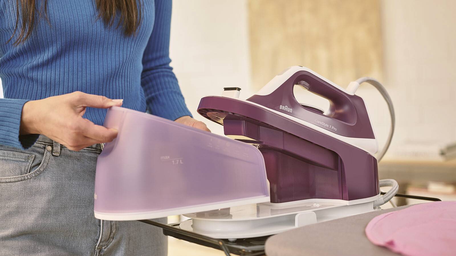 Braun IS 1514 VI 0128807002 Dampfbügelstation 2200W Weiß, Lila