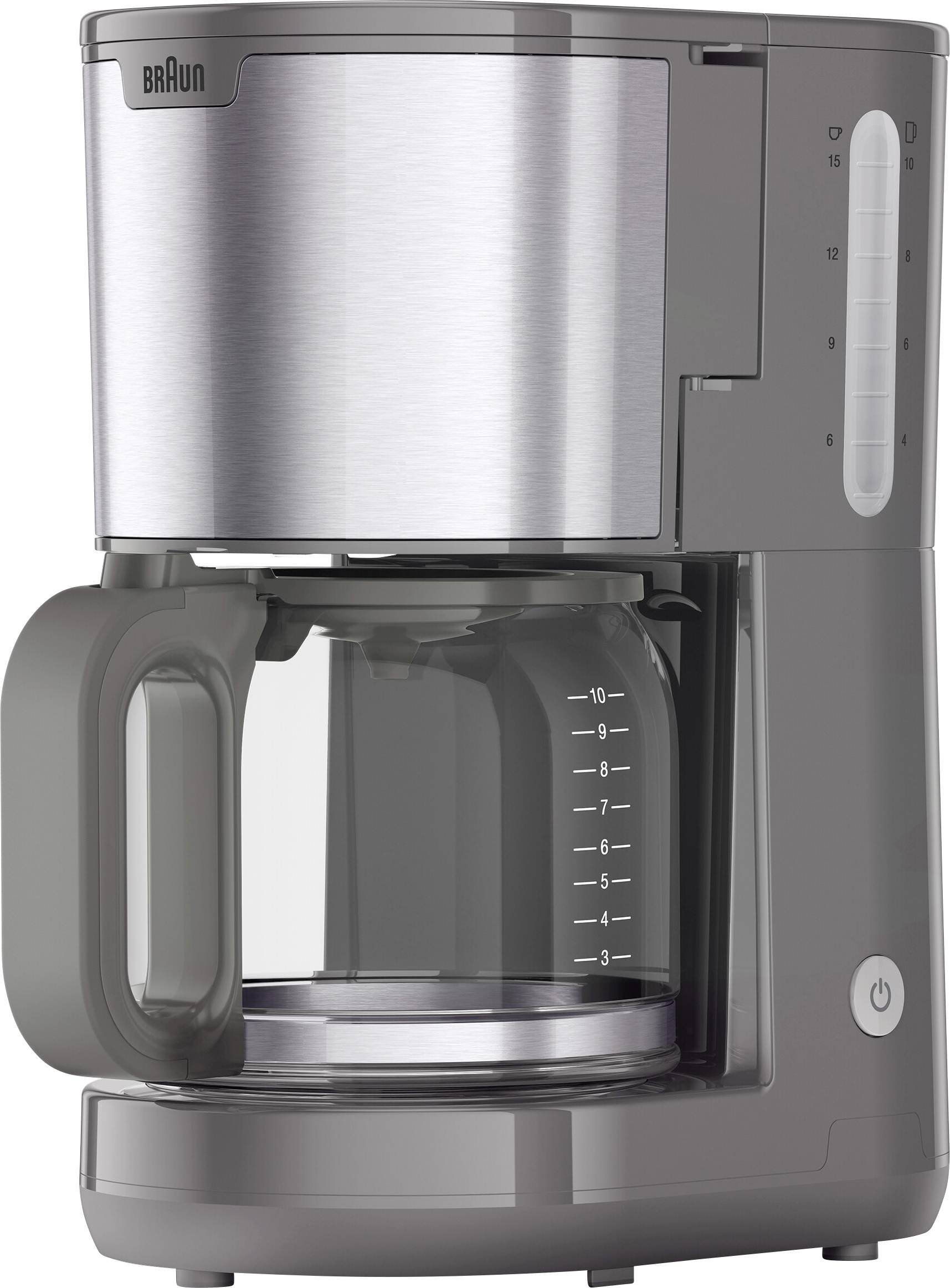 Braun KF 1500 GY Kaffeemaschine Grau Fassungsvermögen Tassen=10