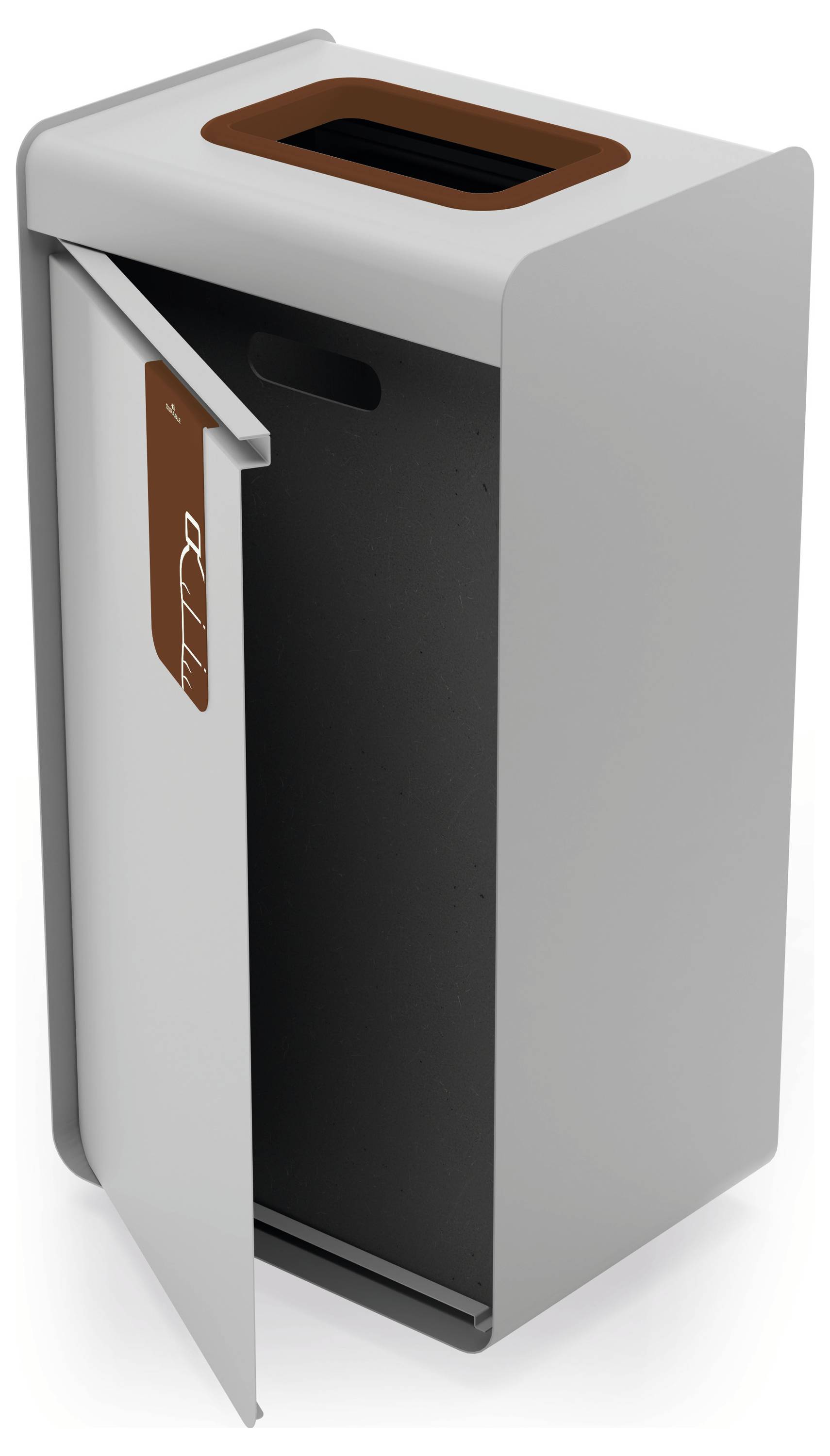 Durable 321511 Wertstoffbehälter 55l Metall (pulverbeschichtet) (B x H x T) 420 x 830 x 330mm Braun 1St.