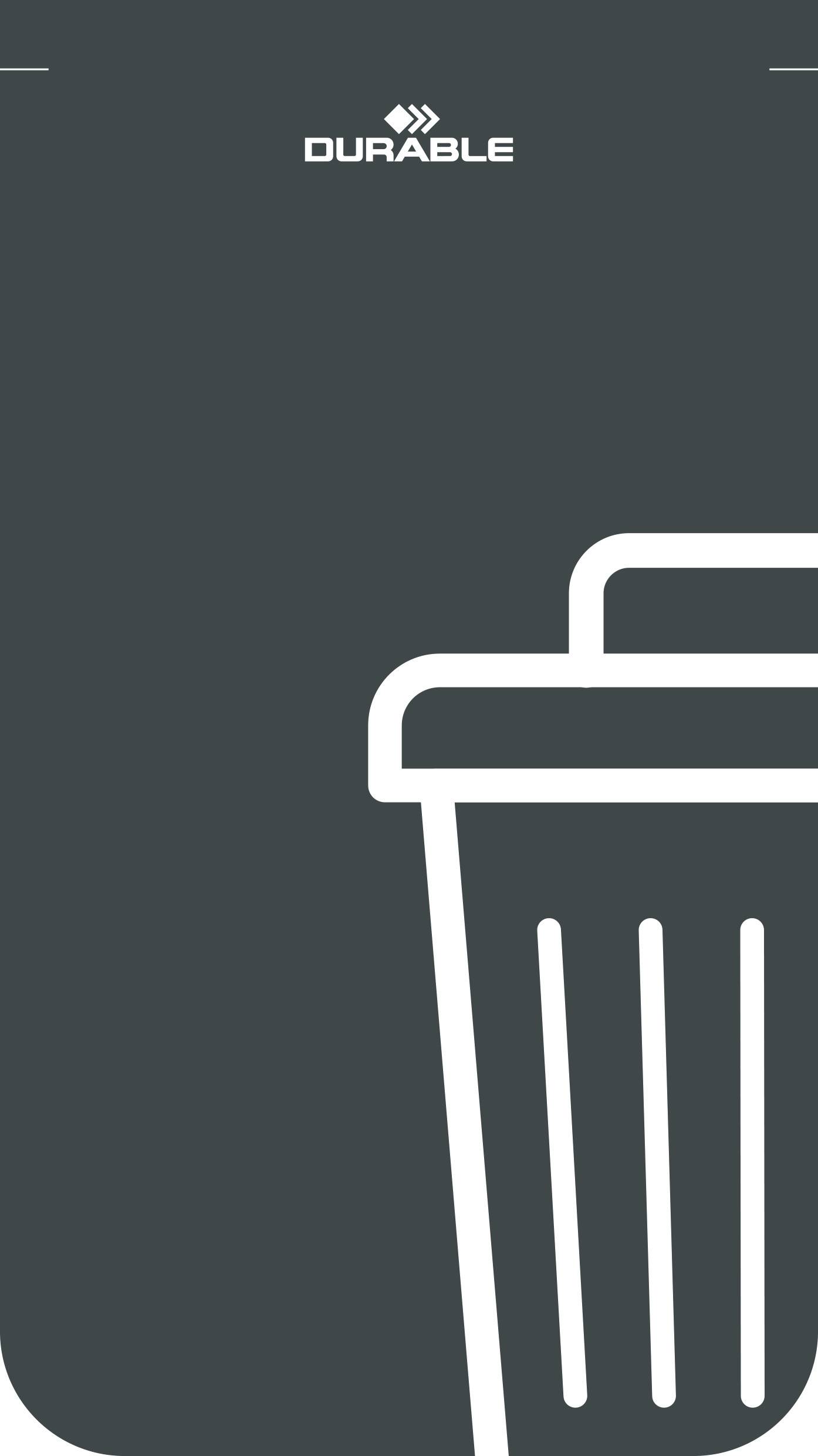 Durable 321357 Wertstoffbehälter 55l Metall (pulverbeschichtet) (B x H x T) 420 x 830 x 330mm Anthrazit-Grau 1St.