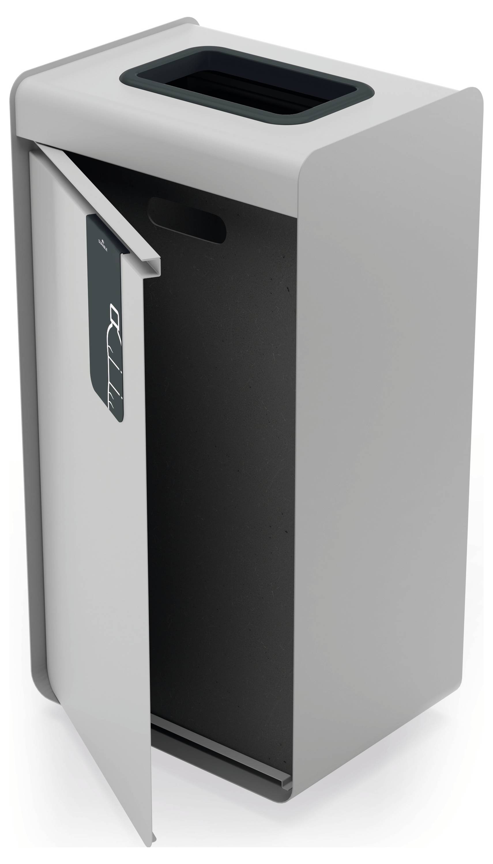 Durable 321357 Wertstoffbehälter 55l Metall (pulverbeschichtet) (B x H x T) 420 x 830 x 330mm Anthrazit-Grau 1St.