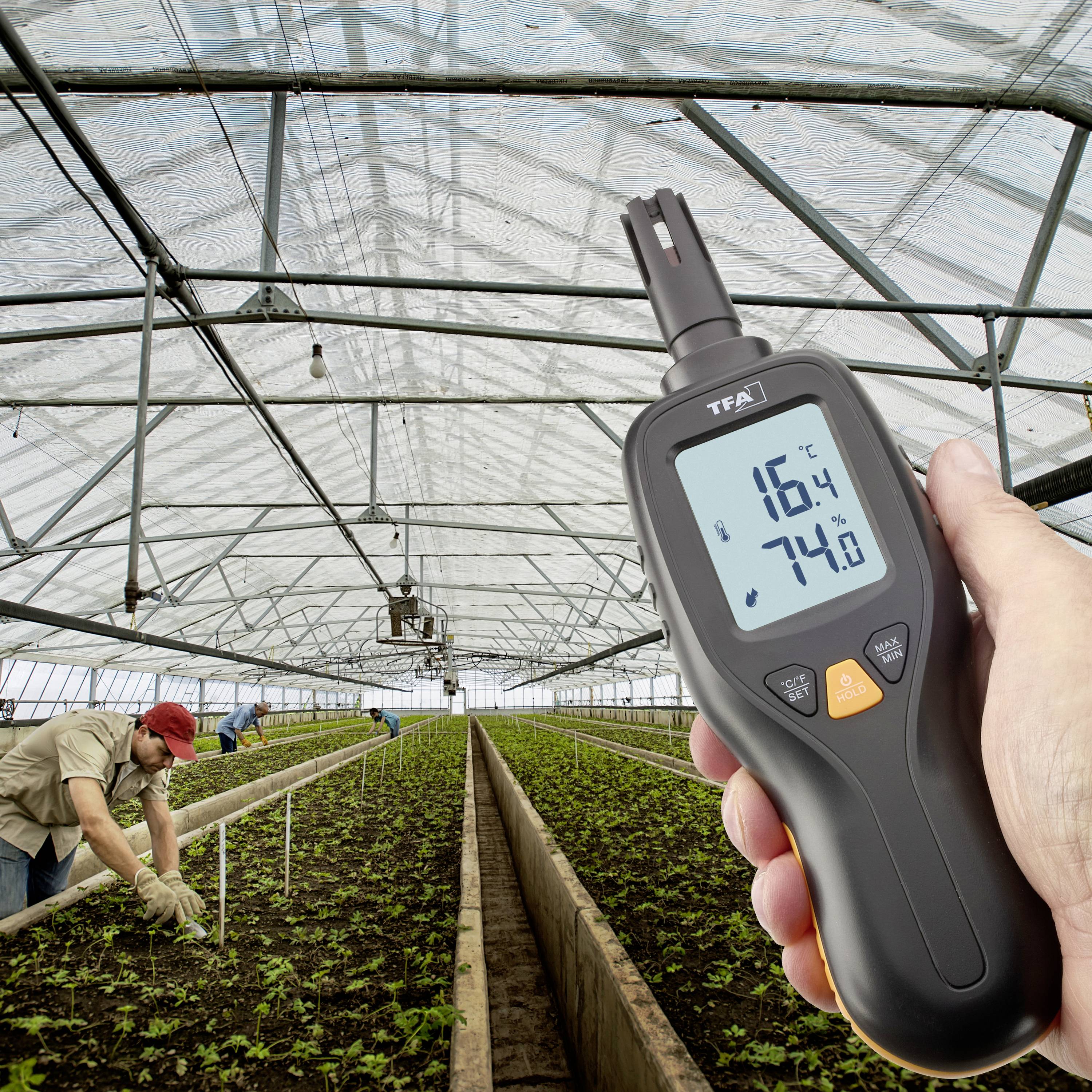 TFA Dostmann Digitales Profi-Thermo-Hygrometer Thermo-/Hygrometer Schwarz, Gelb 31.1066.01