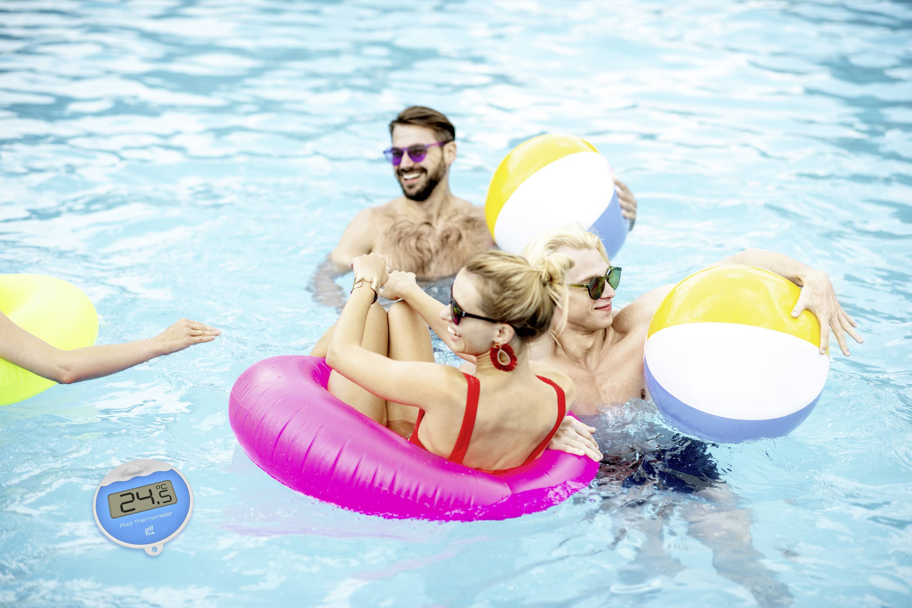 TFA Dostmann 30.3907.02 Digitaler Poolsender TFA.me ID-A5 POOL Wassersensor Funk 868MHz