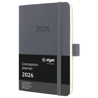 Sigel C2637 Wochenkalender Conceptum 2026 Softcover DIN A6 Dunkelgrau 1 St. Anzahl der Seiten: 176 Sigel C2637 Wochenkalender Conceptum 2026 Softcover DIN A6 Dunkelgrau 1 St. Anzahl der Seiten: 176