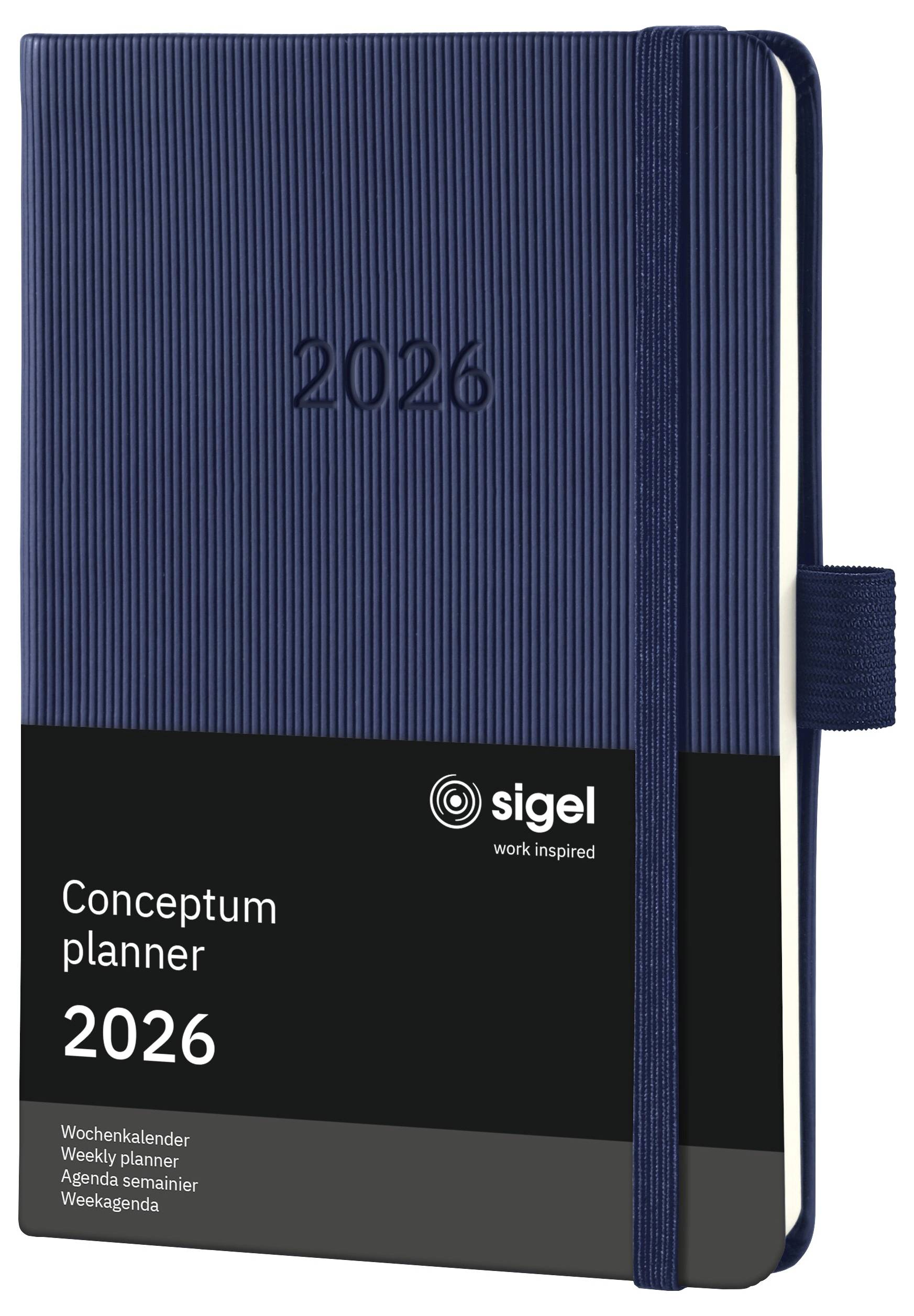 Sigel C2663 Wochenkalender Conceptum 2026 Hardcover DIN A6 Dunkelblau 1 St. Anzahl der Seiten: 176