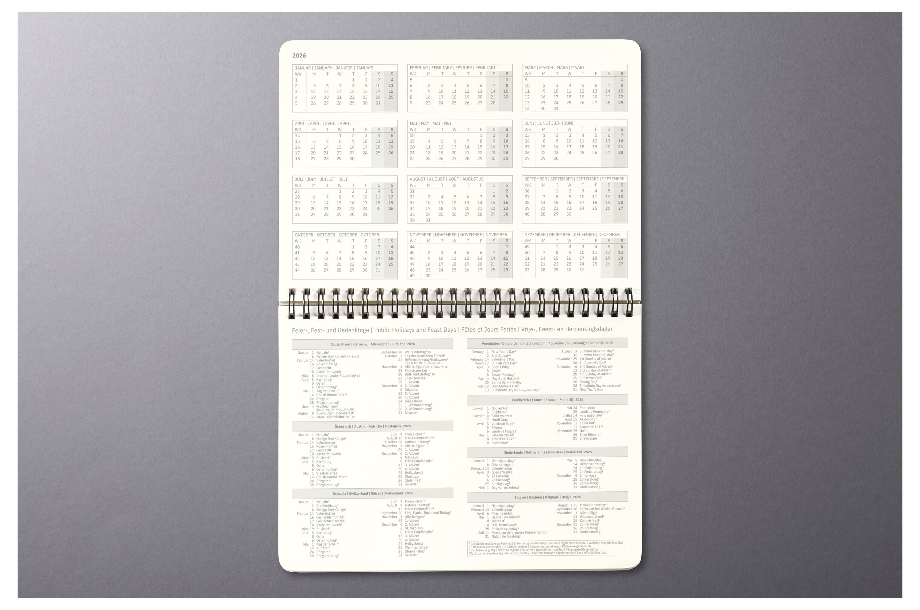 Sigel Tischkalender Conceptum 2026 Hardcover DIN A5 quer Schwarz C2681 1 St. Anzahl der Seiten: 144