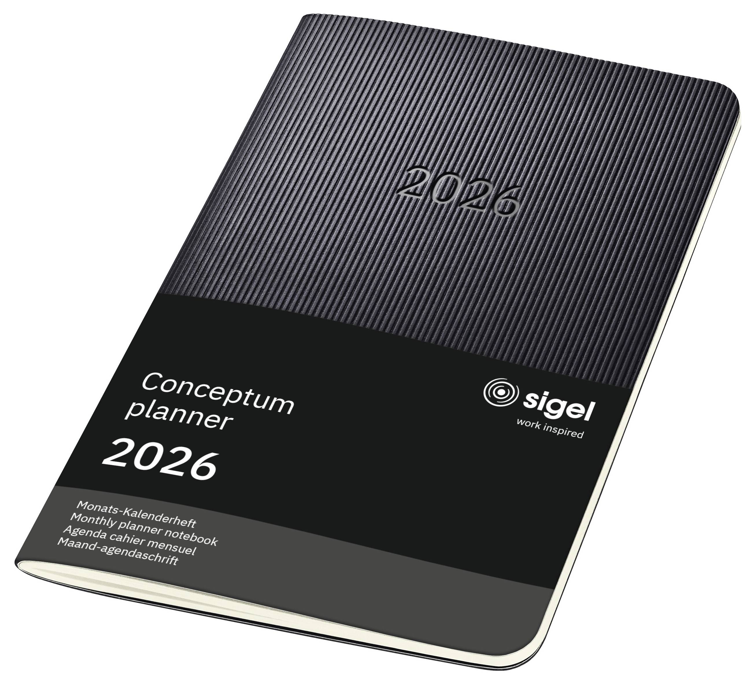 Sigel Tischkalender Conceptum 2026 Softcover DIN A6 Schwarz C2685 1 St. Anzahl der Seiten: 64