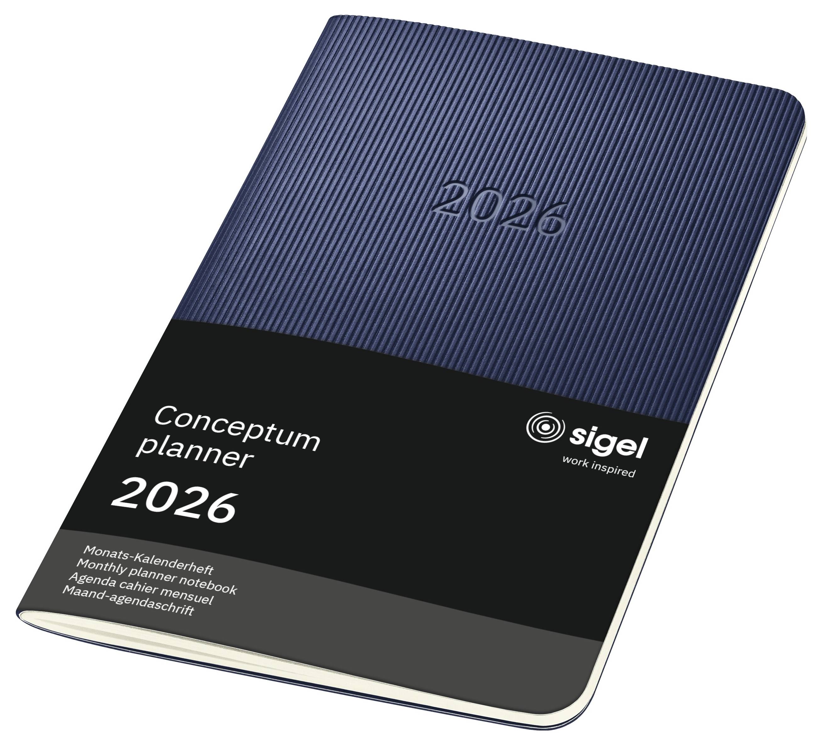 Sigel Tischkalender Conceptum 2026 Softcover DIN A6 Dunkelblau C2687 1 St. Anzahl der Seiten: 64