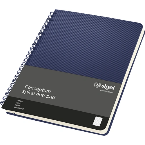 Sigel Spiralblock Conceptum Hardcover CO827 Dunkelblau DIN A5 liniert Anzahl der Blätter: 80 Sigel Spiralblock Conceptum Hardcover CO827 Dunkelblau DIN A5 liniert Anzahl der Blätter: 80