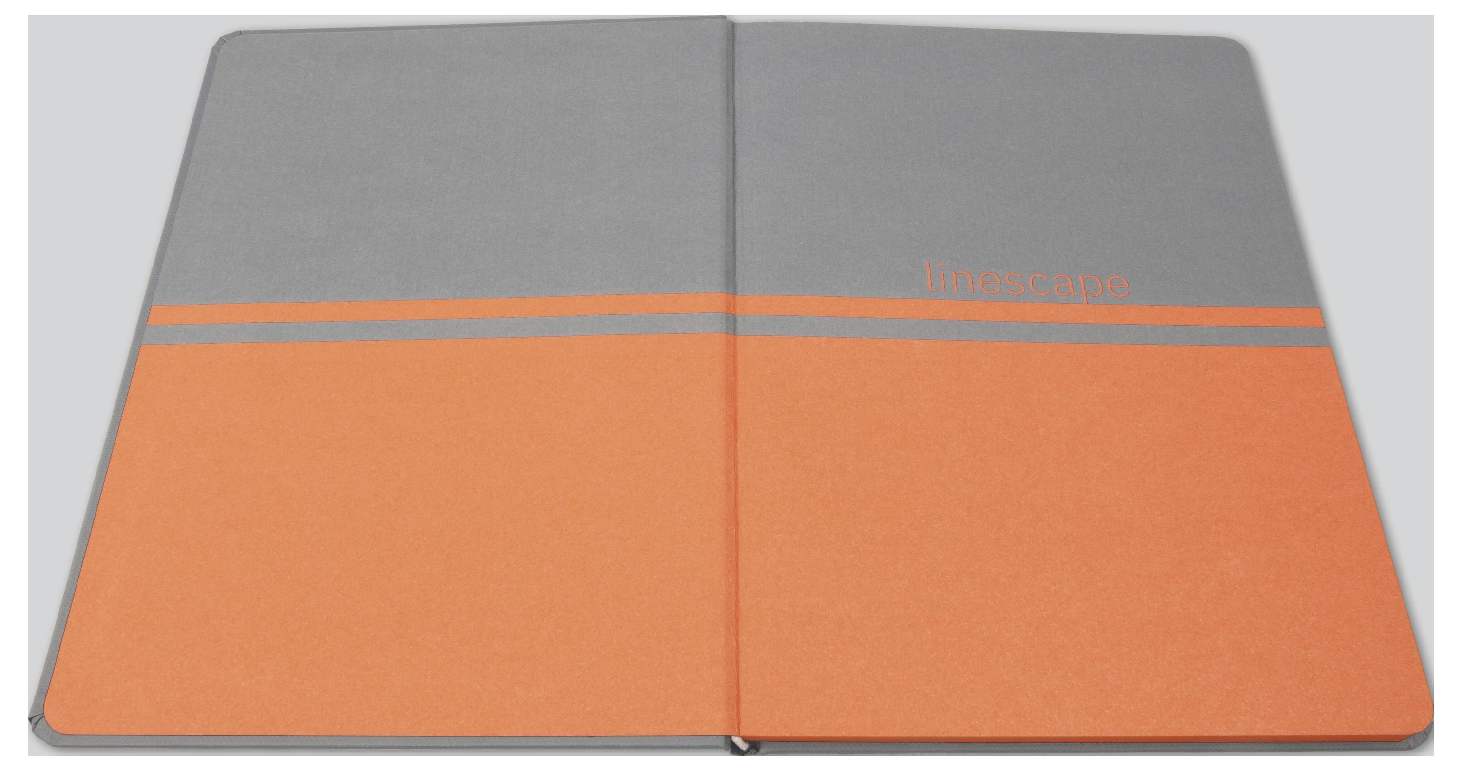 Sigel LS200 Notizbuch Linescape Hardcover DIN A5 kariert Hellgrau, Neonorange Anzahl der Blätter: 88
