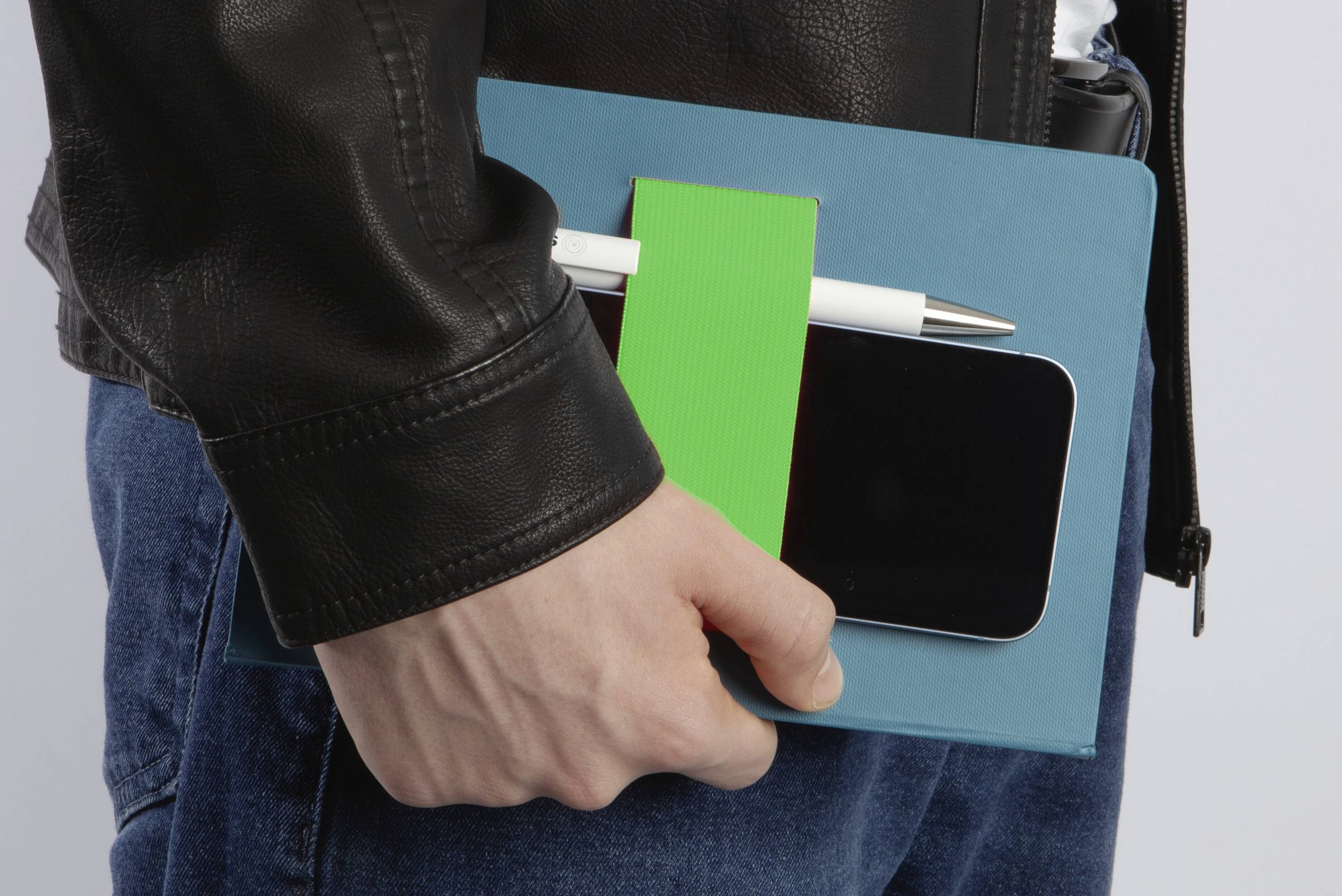 Sigel LS204 Notizbuch Linescape Hardcover DIN A5 kariert Mittelblau, Neongrün Anzahl der Blätter: 88