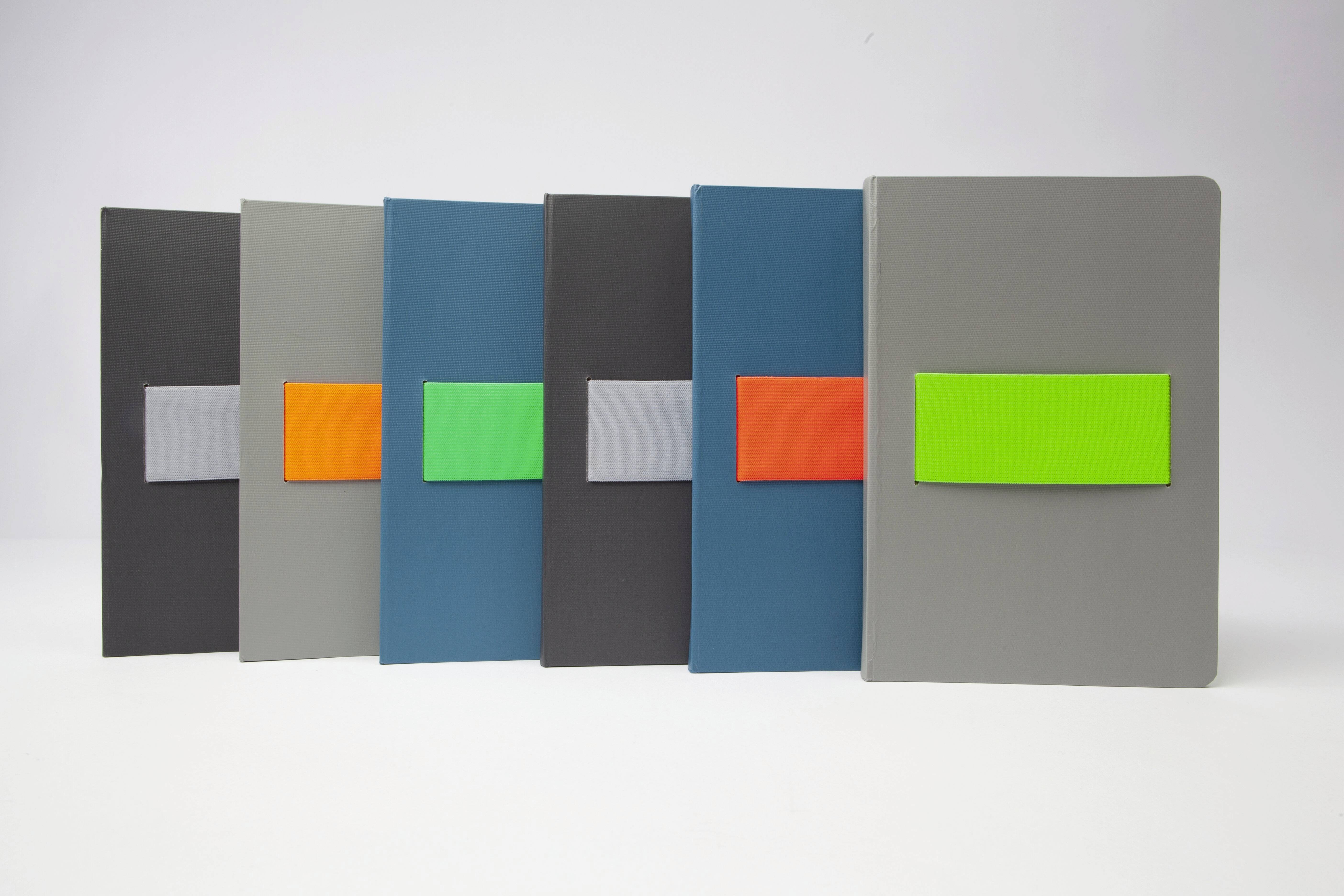 Sigel LS204 Notizbuch Linescape Hardcover DIN A5 kariert Mittelblau, Neongrün Anzahl der Blätter: 88