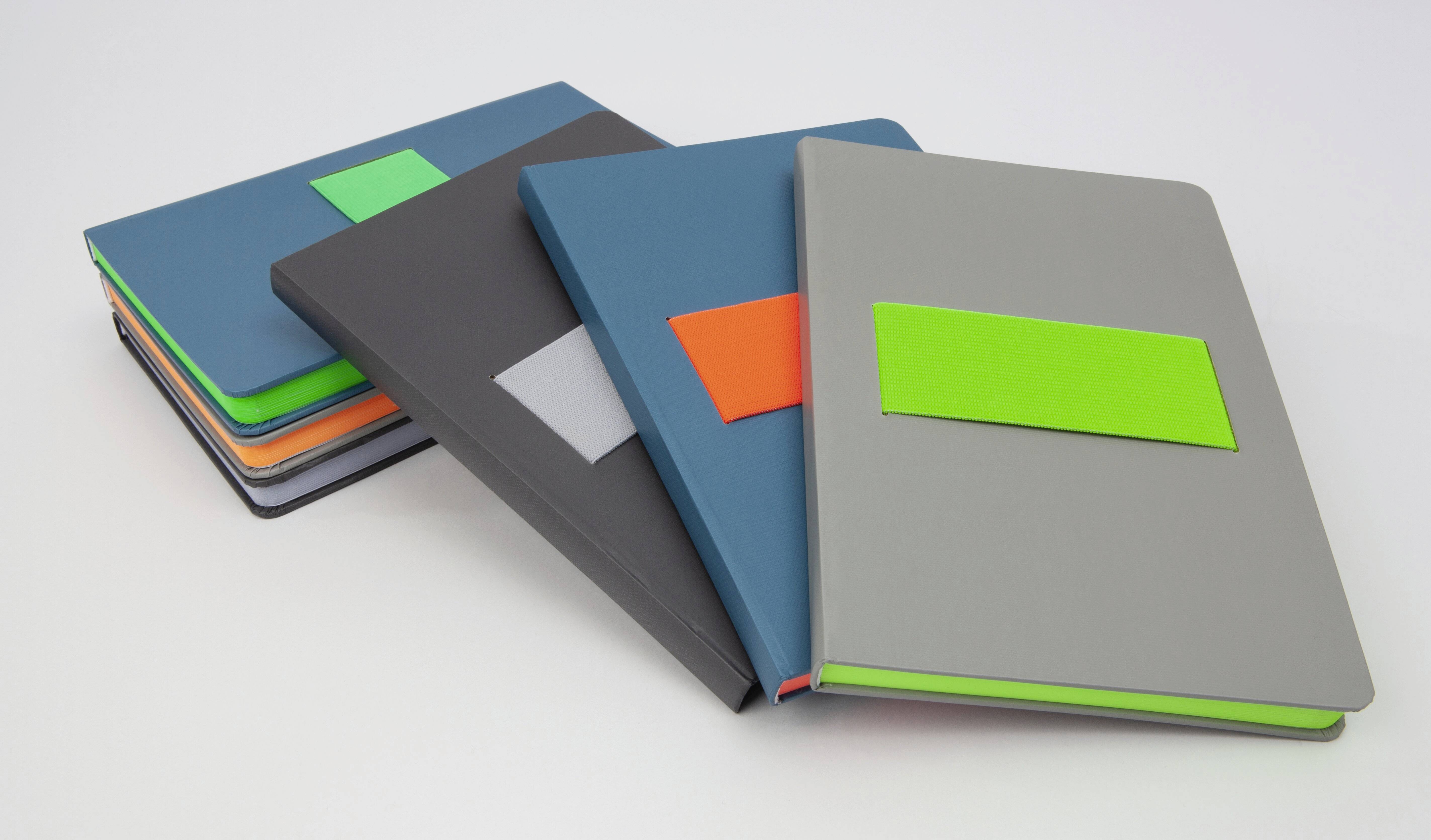 Sigel LS204 Notizbuch Linescape Hardcover DIN A5 kariert Mittelblau, Neongrün Anzahl der Blätter: 88