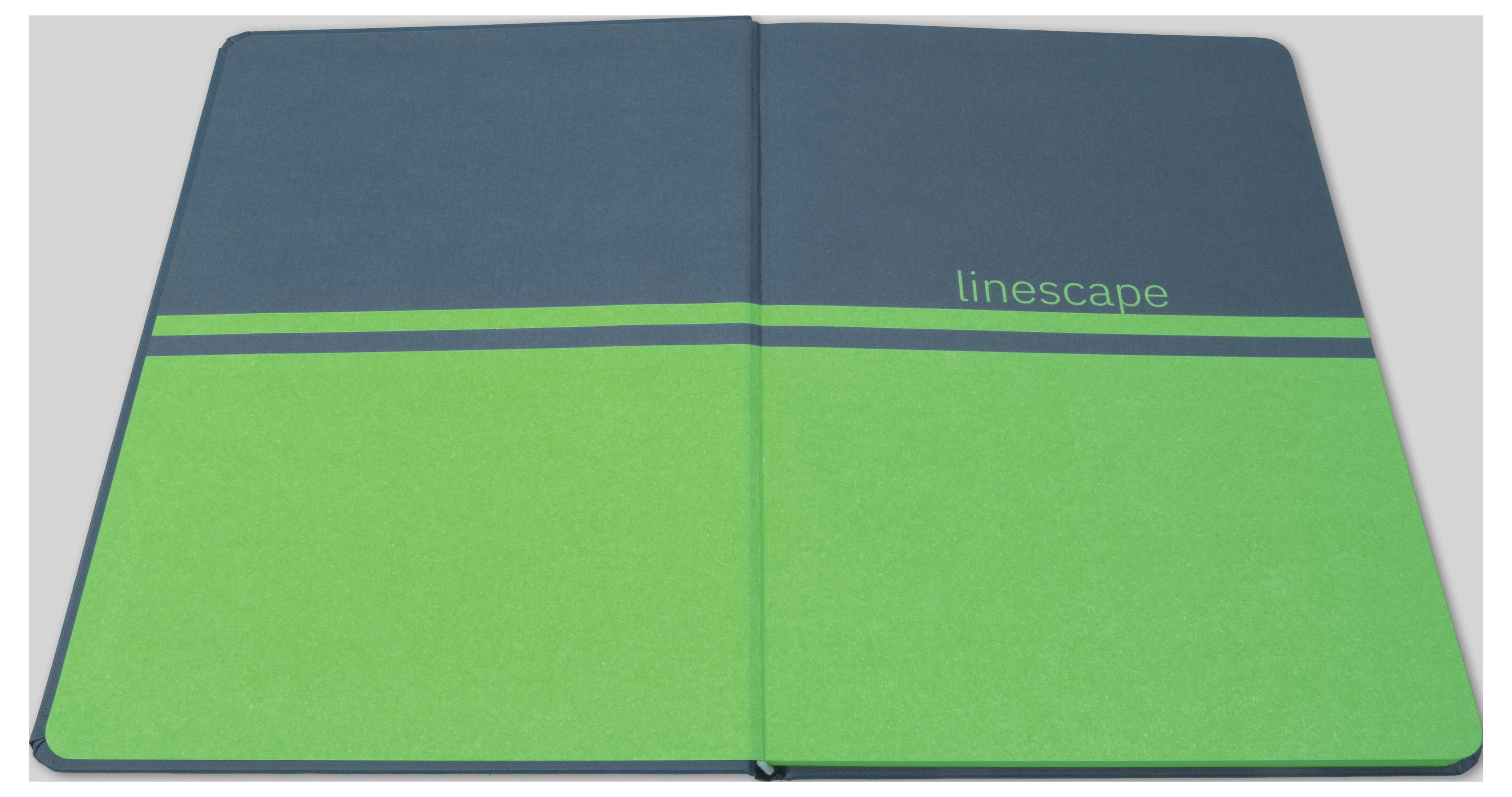 Sigel LS204 Notizbuch Linescape Hardcover DIN A5 kariert Mittelblau, Neongrün Anzahl der Blätter: 88