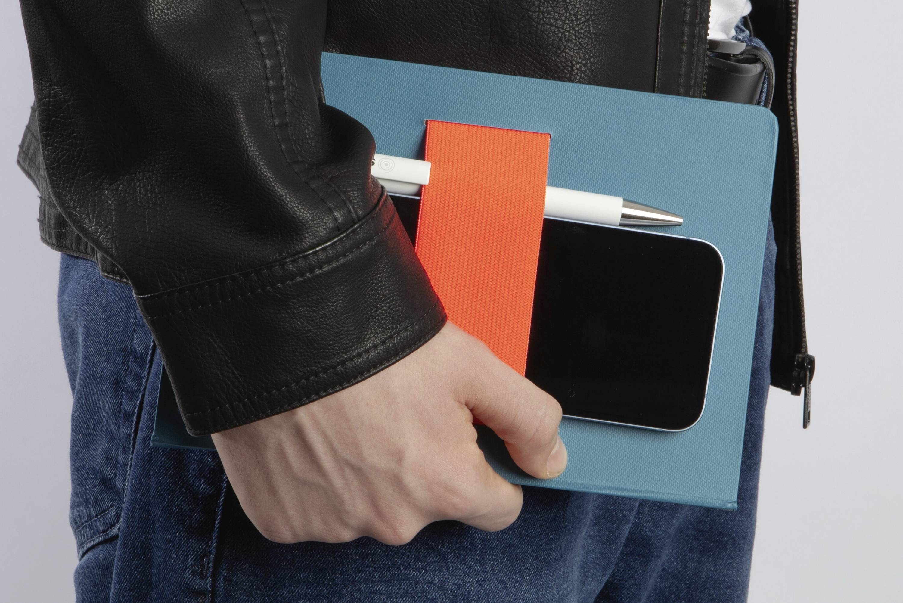 Sigel LS205 Notizbuch Linescape Hardcover DIN A5 liniert Mittelblau, Neonorange Anzahl der Blätter: 88