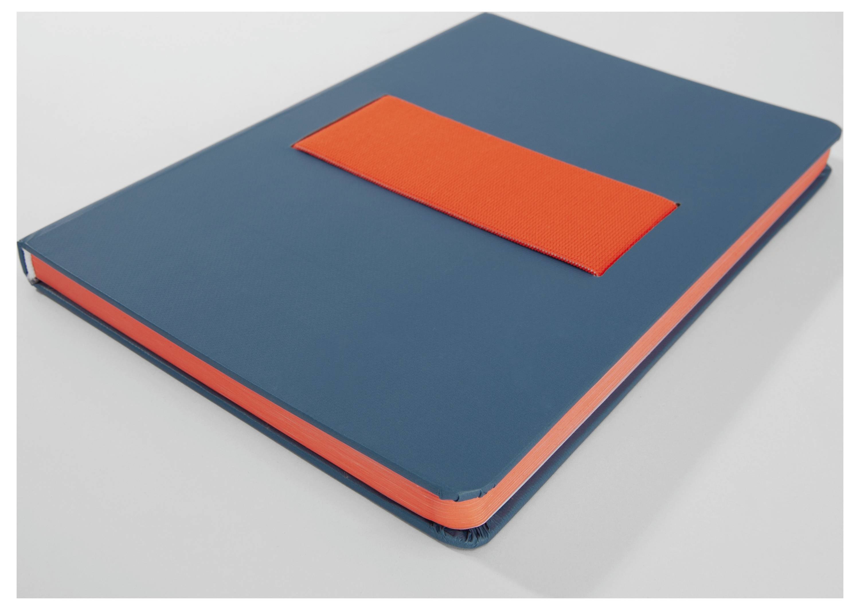 Sigel LS205 Notizbuch Linescape Hardcover DIN A5 liniert Mittelblau, Neonorange Anzahl der Blätter: 88