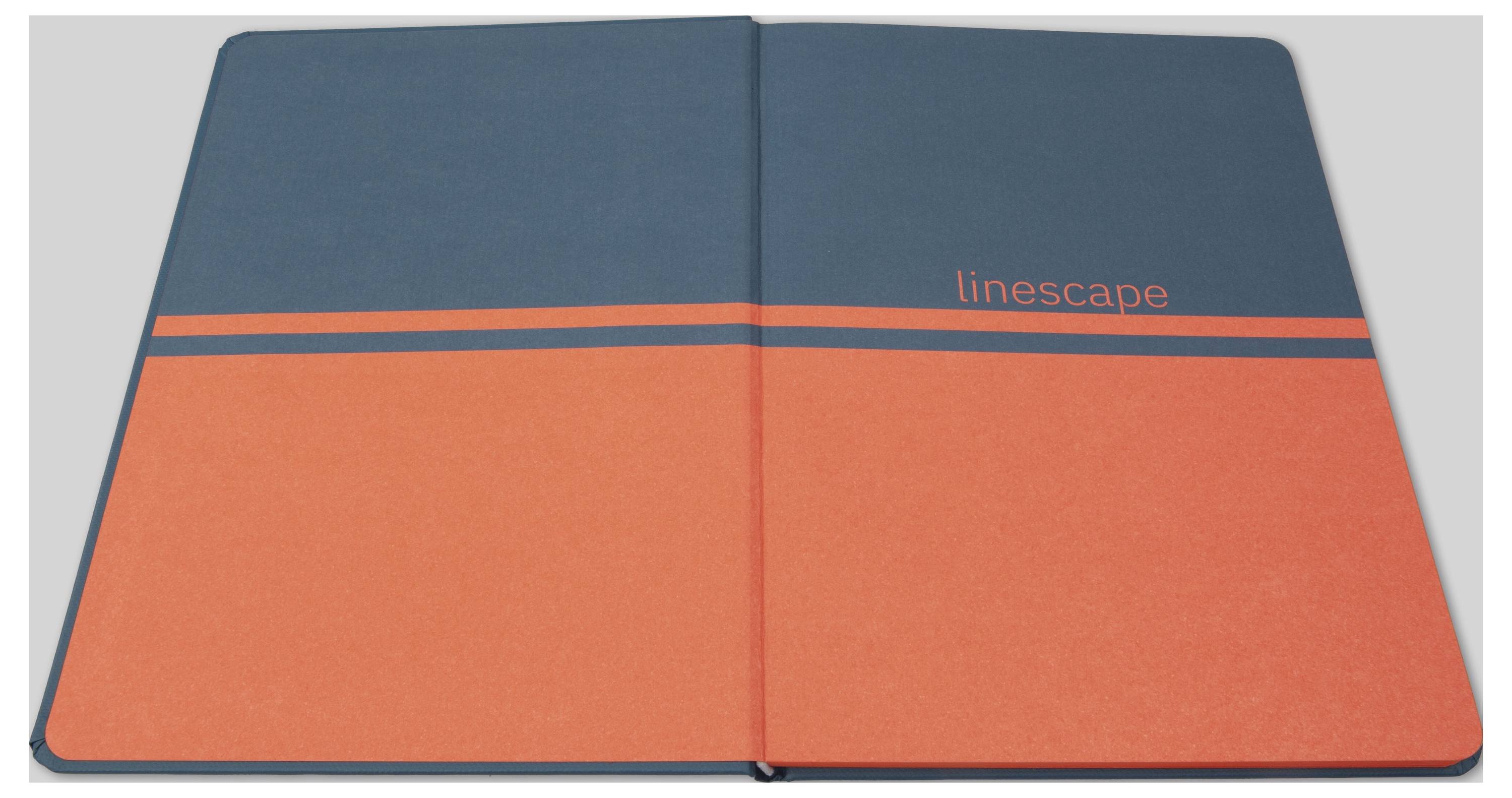 Sigel LS205 Notizbuch Linescape Hardcover DIN A5 liniert Mittelblau, Neonorange Anzahl der Blätter: 88