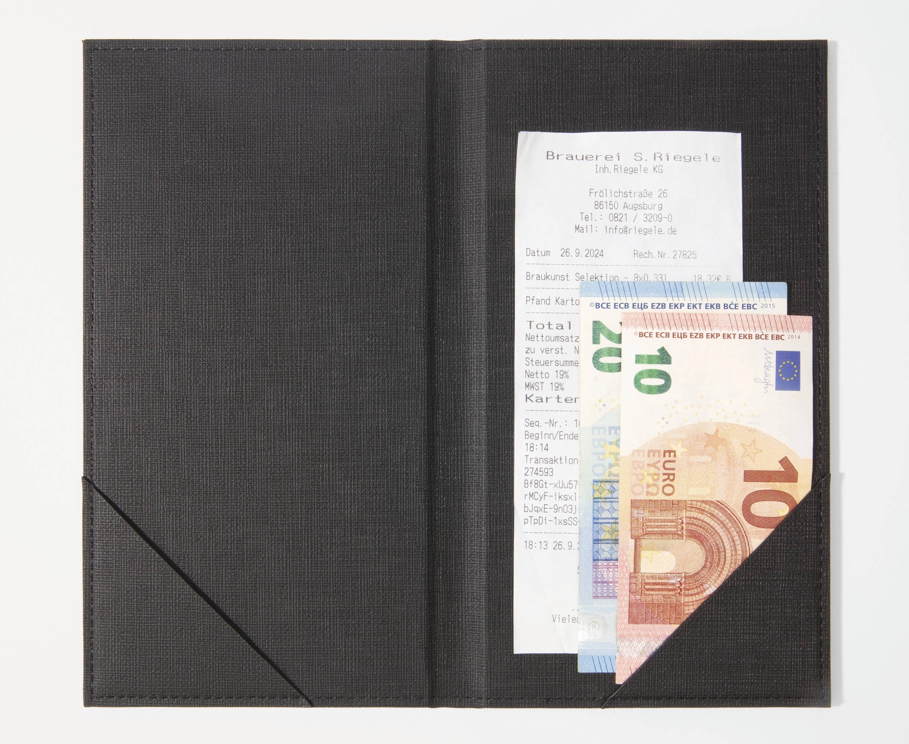 Sigel Rechnungsmappe RM100 Schwarz 13 cm x 23 cm 1 St.