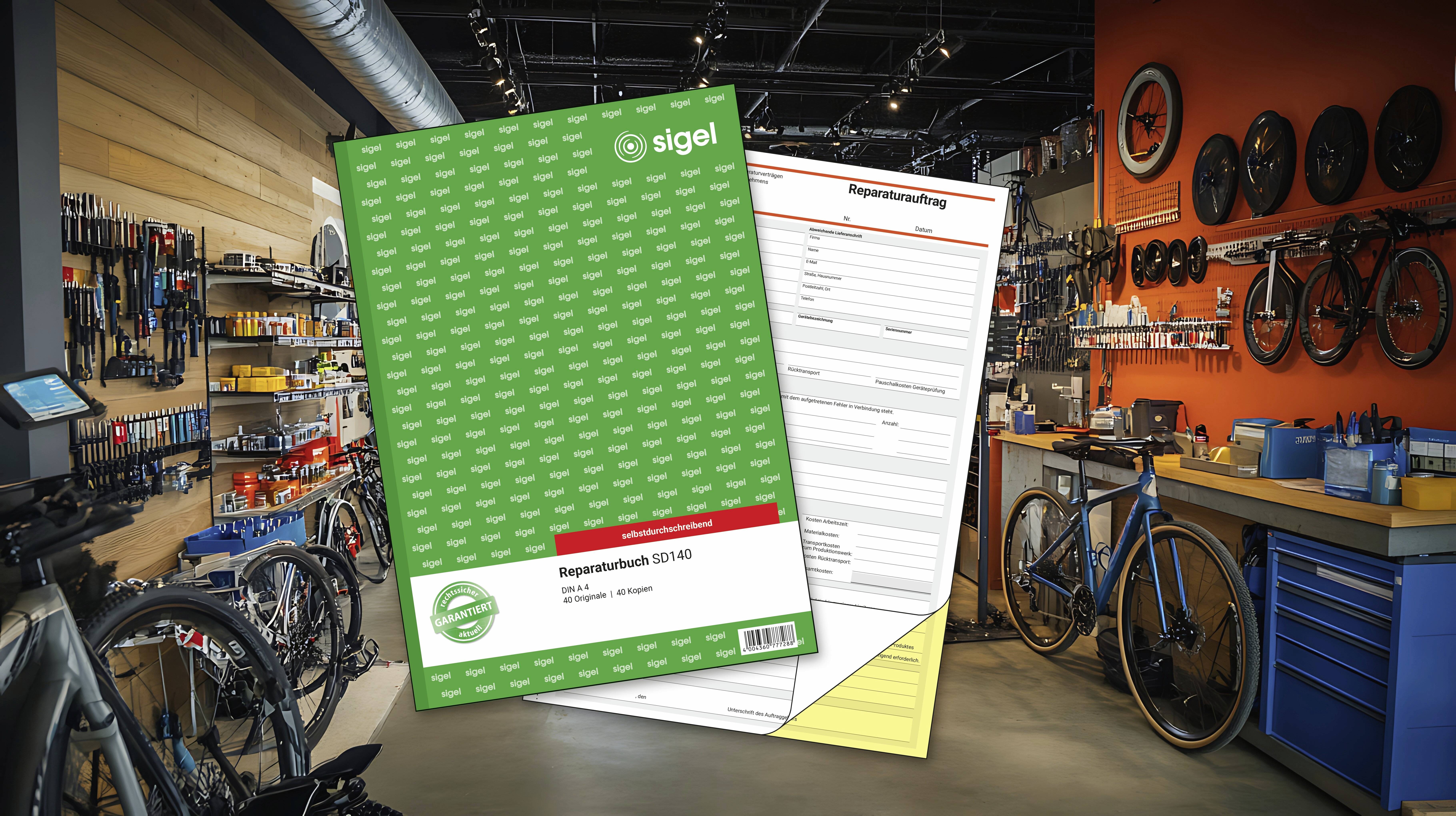 Sigel Reparaturauftrag Formular farbige Durchschläge DIN A4 Anzahl der Blätter: 80 SD140