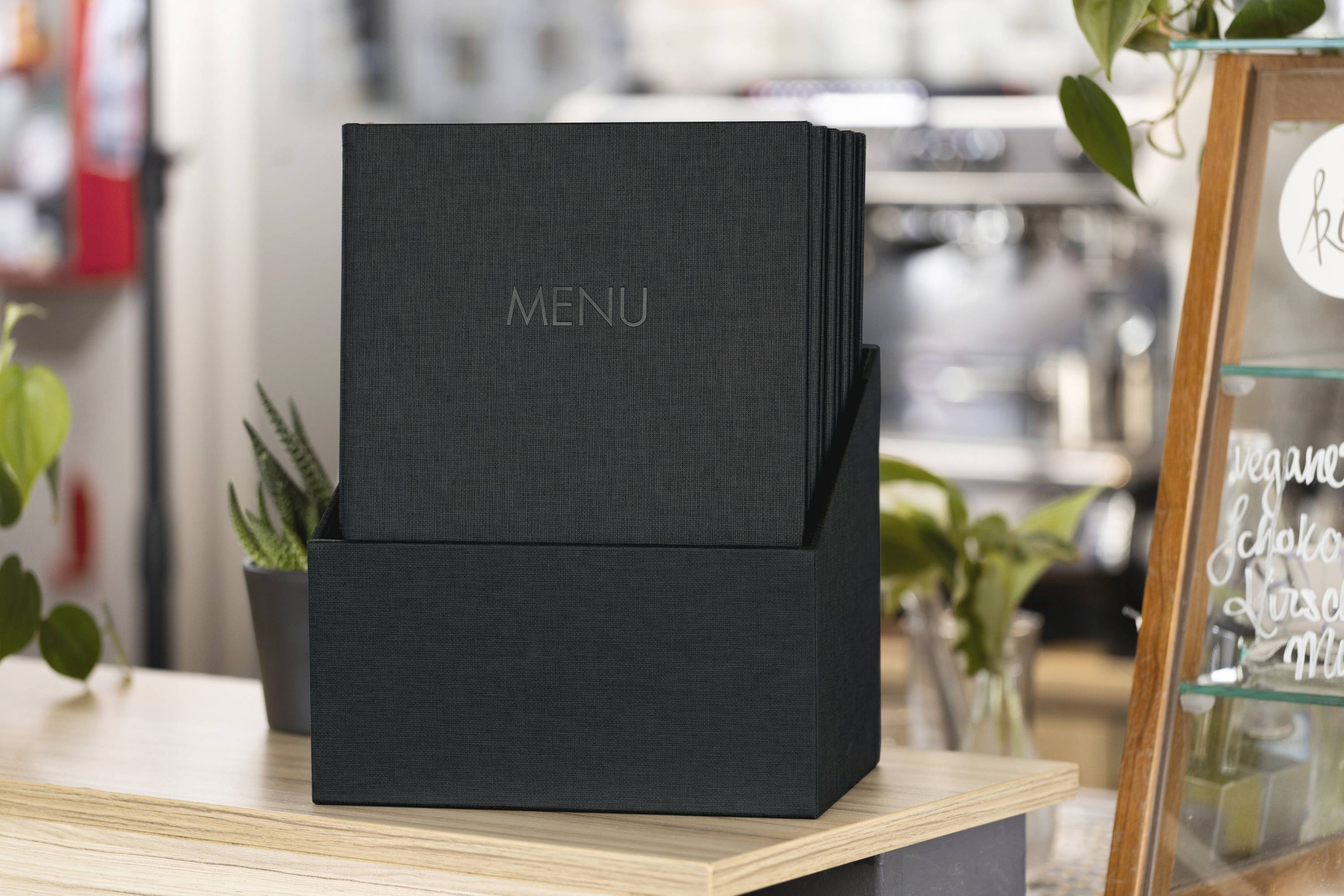 Sigel SM200 Speisekarten-Mappe DIN A4 10 St. inkl. Aufbewahrungsbox Schwarz