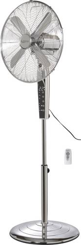 Sygonix Standventilator 50 W (Ø x H) 440 mm x 1300 mm Chrom LED-Display, Oszillierend, mit Fernbedi
