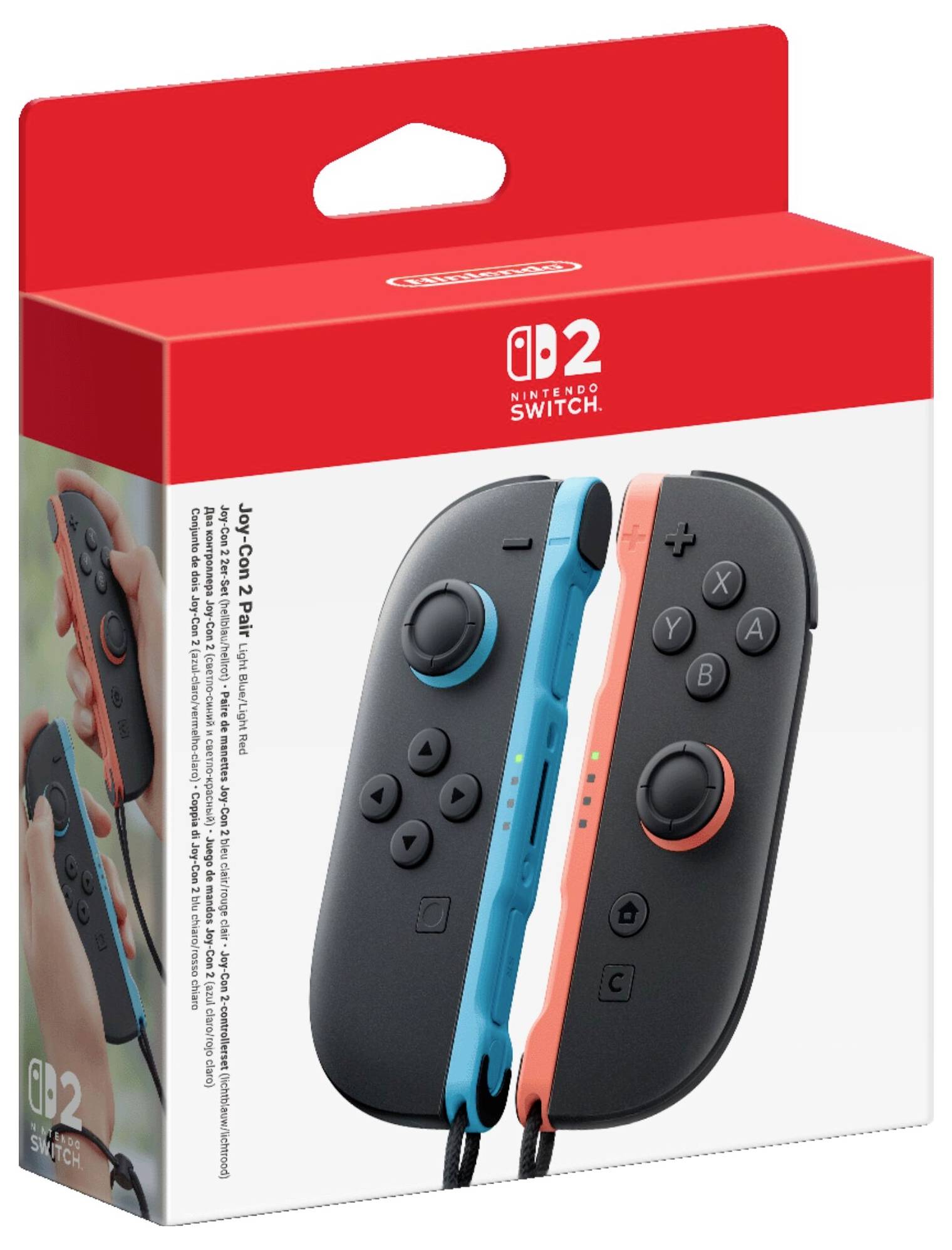 Nintendo Joystick Switch Hell-Blau-Schwarz, Hell-Rot-Schwarz