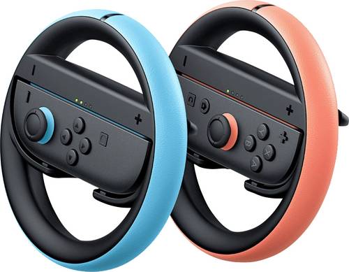 Nintendo Lenkrad Switch Hell-Blau-Schwarz, Hell-Rot-Schwarz