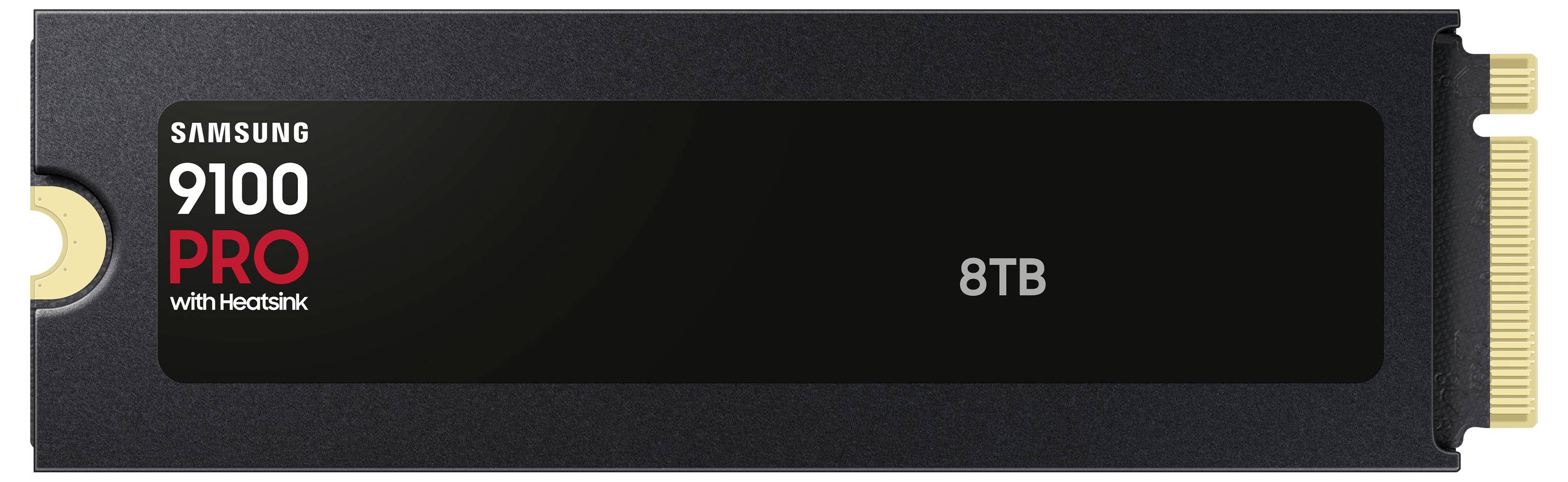 Solid-State-Laufwerk mit der Bezeichnung 'Samsung 9100 Pro mit Kühlkörper, 8TB.'