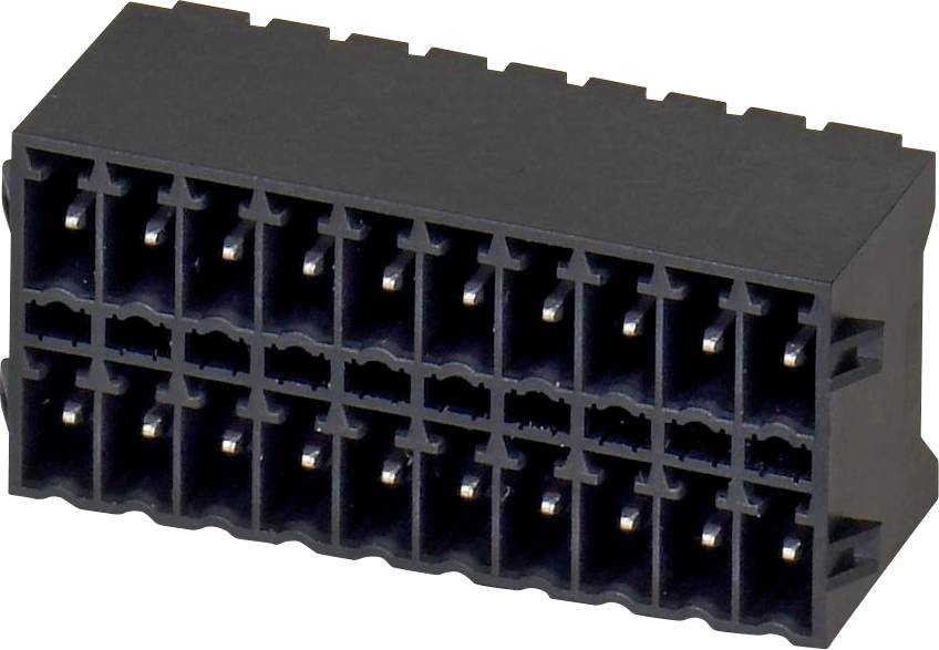 ATX 24-Pin Computer-Netzteil-Anschluss, schwarz, zeigt 24 Anschlüsse in zwei Reihen mit je 12, verwendet für die Stromversorgung des Mainboards.