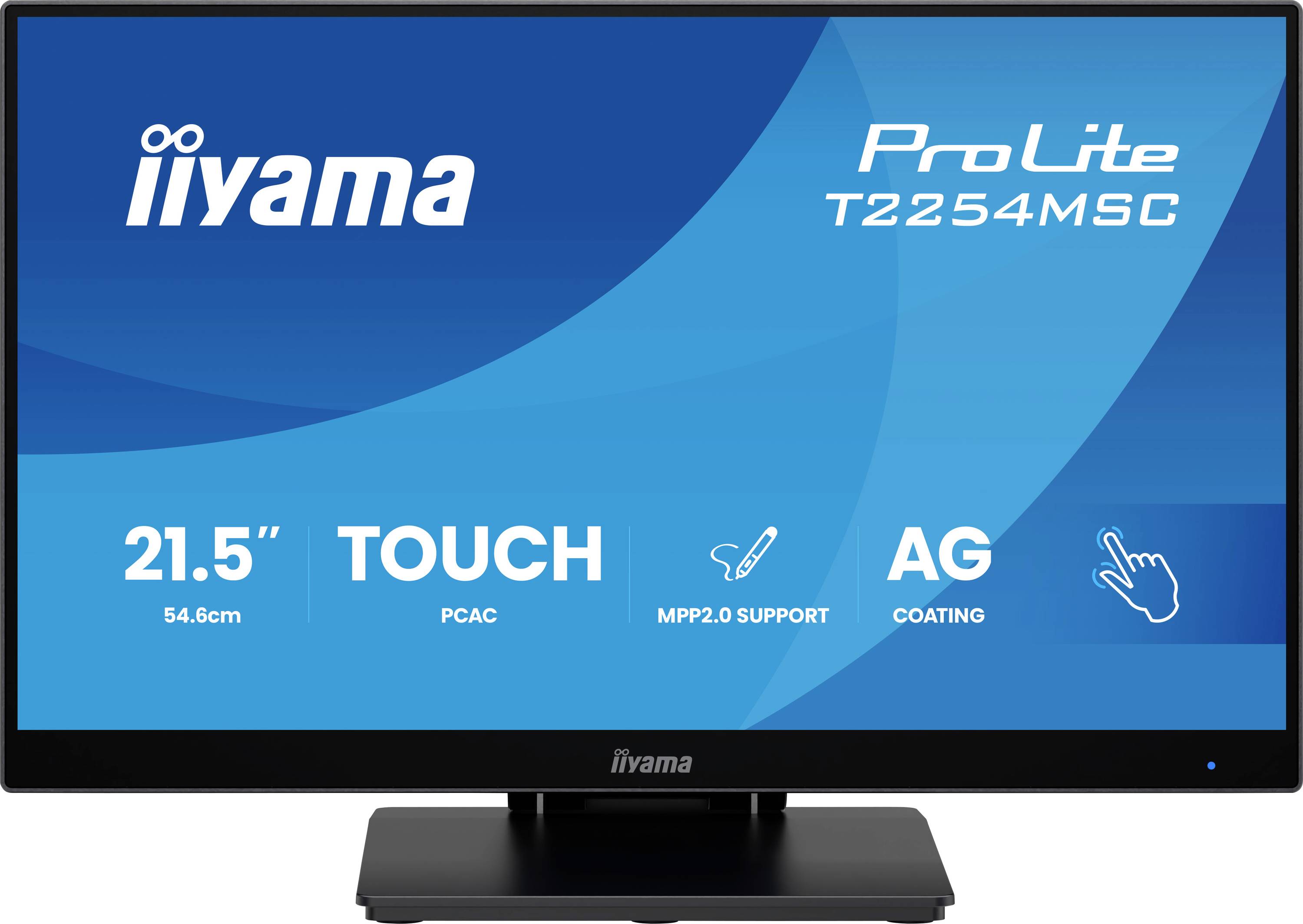 Iiyama 21,5" PCAP 10P Touch, Anti Glare coating Touchscreen-Monitor EEK D (A - G) 54.6 cm (21.5 Zoll) 16:9 4 ms IPS LED
