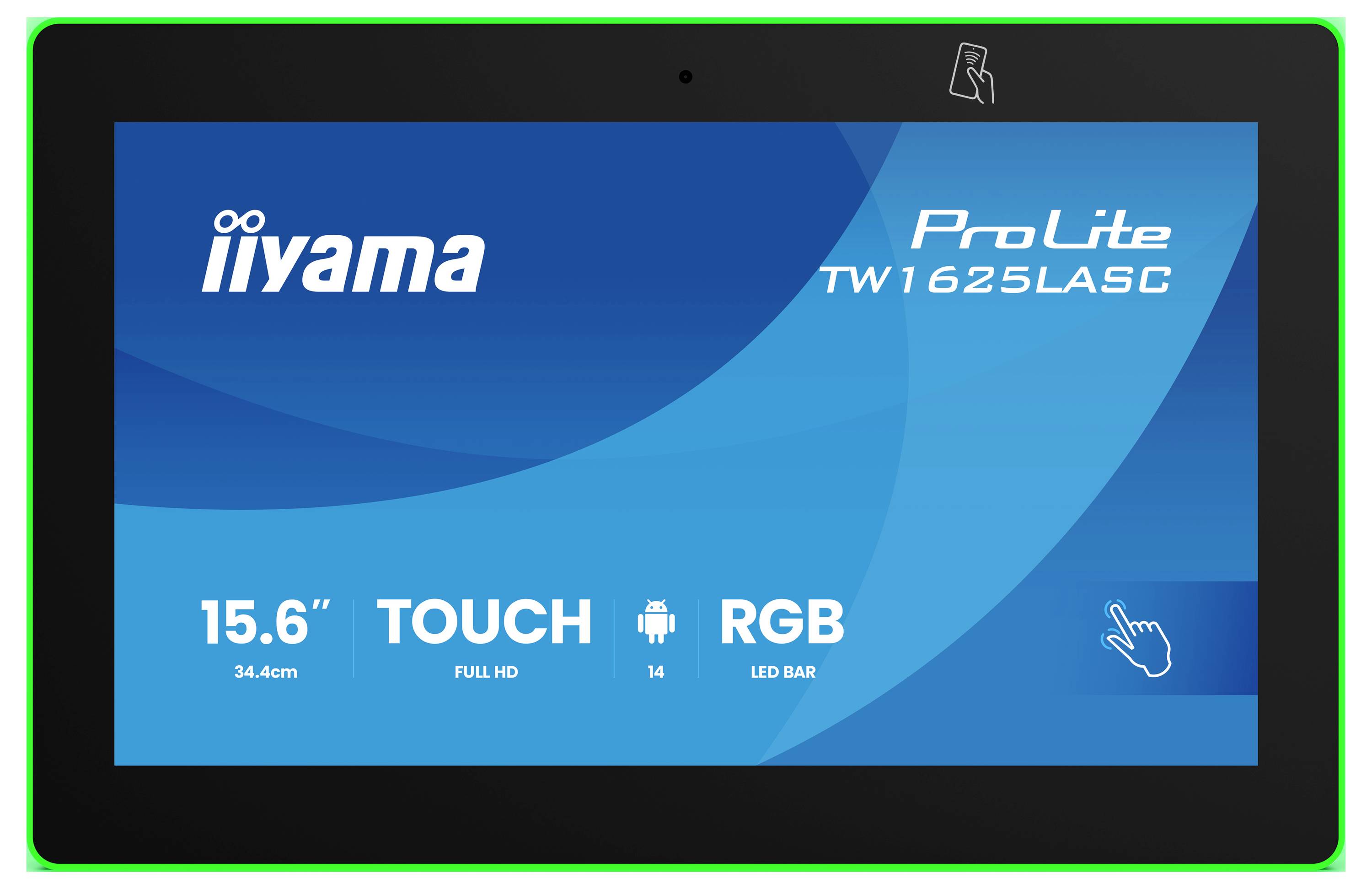 Iiyama ProLite TW1625LASC Touchscreen-Monitor 39.6 cm (15.6 Zoll) 16:9 20 ms IPS LED