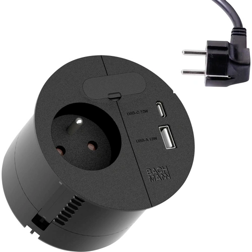 Bachmann 938.202 Tischsteckdose Schwarz Bachmann 938.202 Tischsteckdose Schwarz