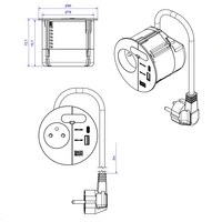 Bachmann 938.202 Tischsteckdose Schwarz Bachmann 938.202 Tischsteckdose Schwarz