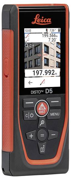 Leica Disto D5 Laser-Entfernungsmesser Bluetooth, Dokumentations-App, Li-Ionen Akku 200m