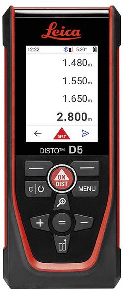 Leica Disto D5 Laser-Entfernungsmesser Bluetooth, Dokumentations-App, Li-Ionen Akku 200m