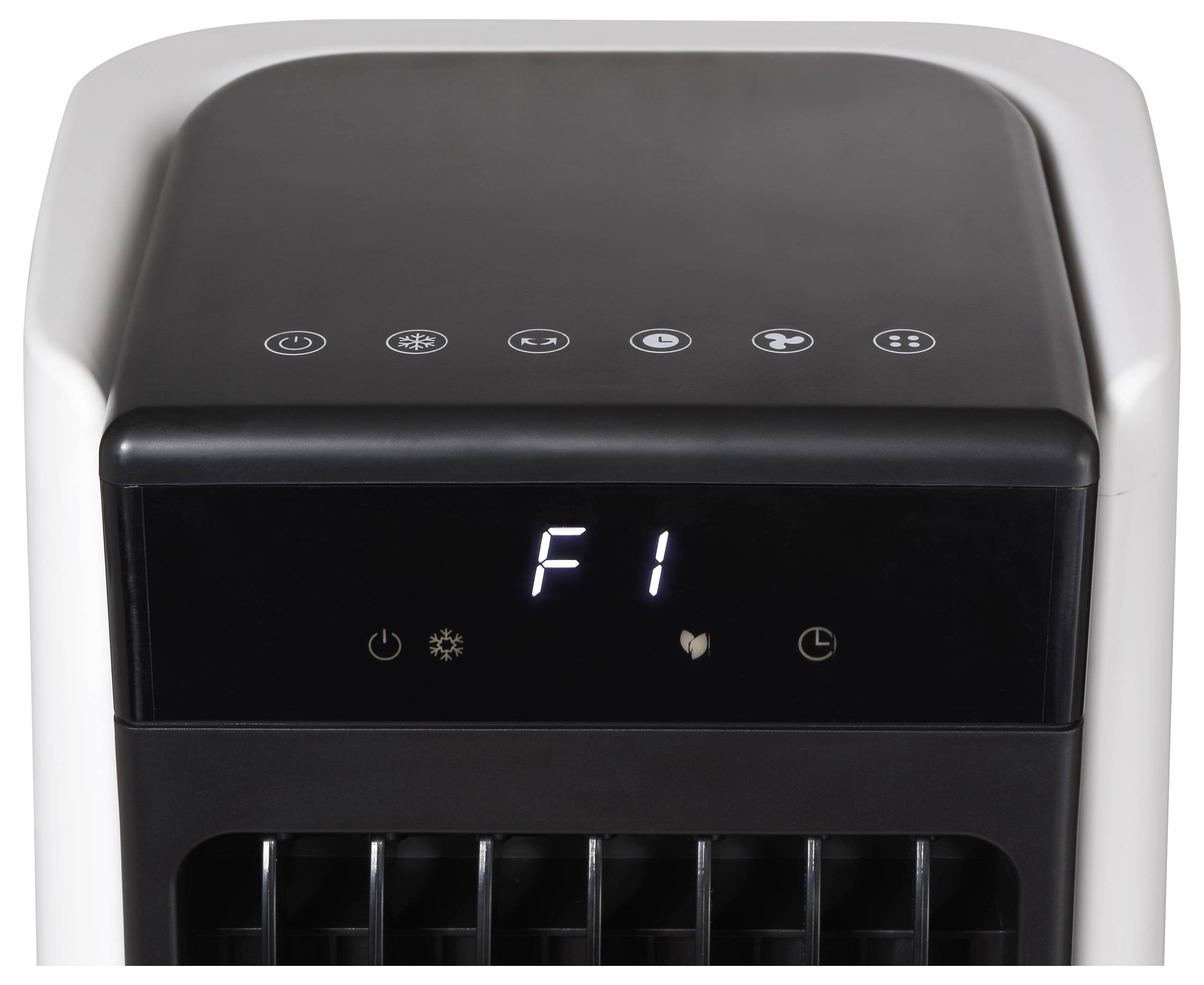 Sygonix Luftkühler 90W (L x B x H) 300 x 325 x 1130mm Weiß mit Fernbedienung, Oszillierend, LED-Display, Timer