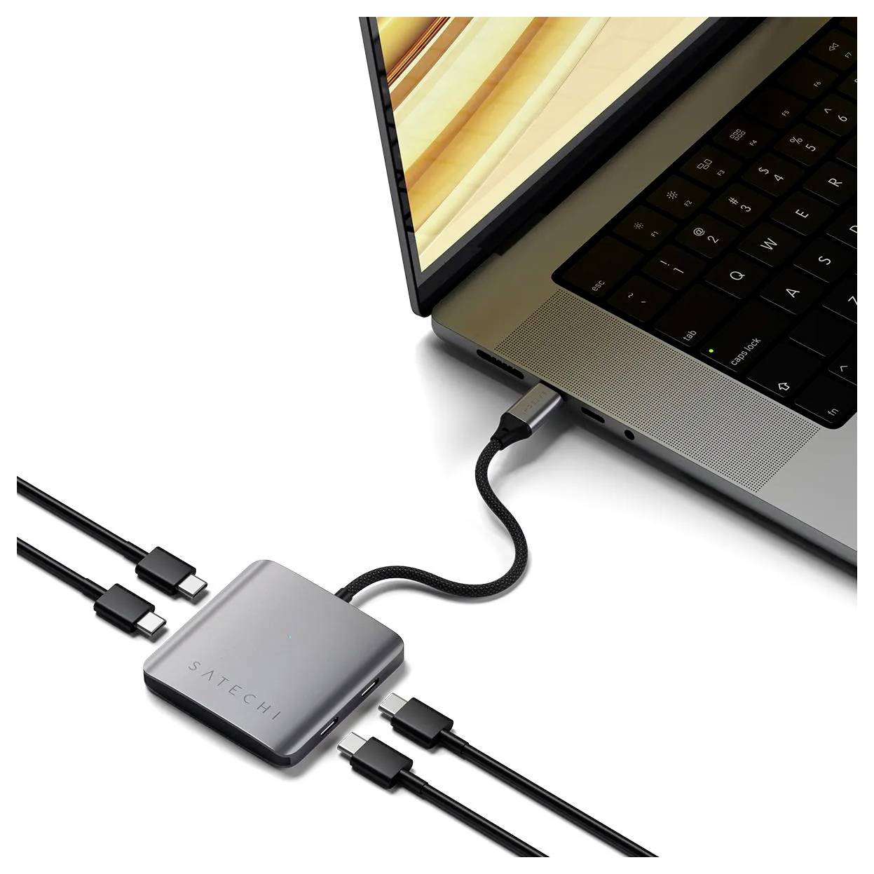 Satechi USB-C® Dockingstation ST-H4CPDM Passend für Marke Dockingstations: Apple MacBook